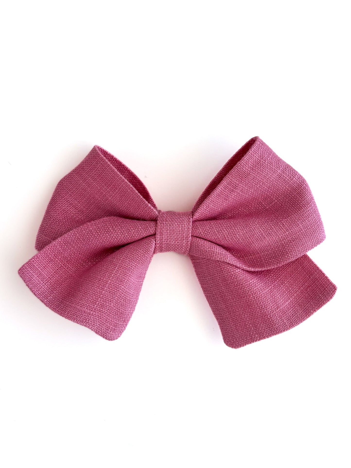 Laço Nina Linho Rosa Chic - Yoyo Bow Club