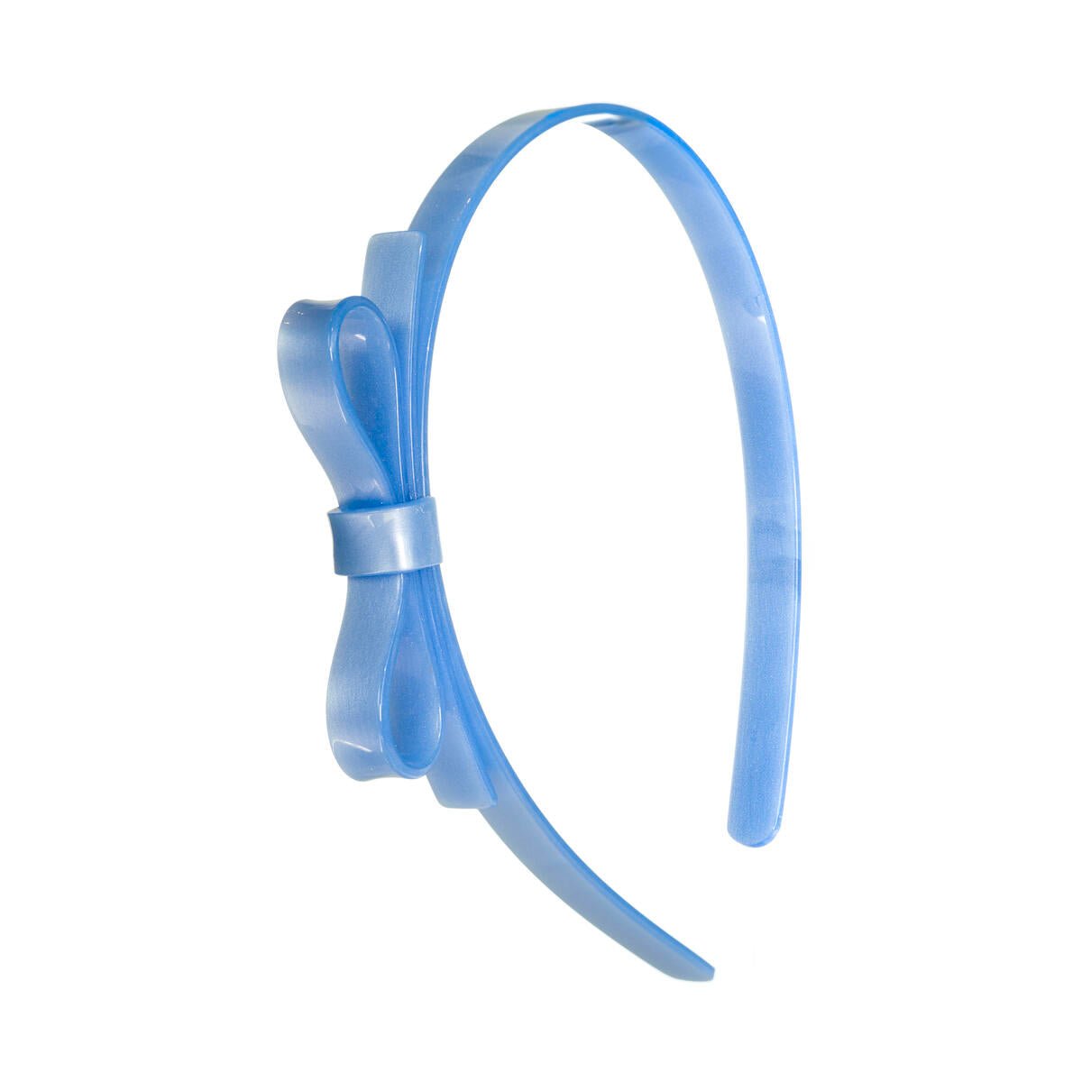 Arco Laço Slim Azul Perolado - Yoyo Bow Club