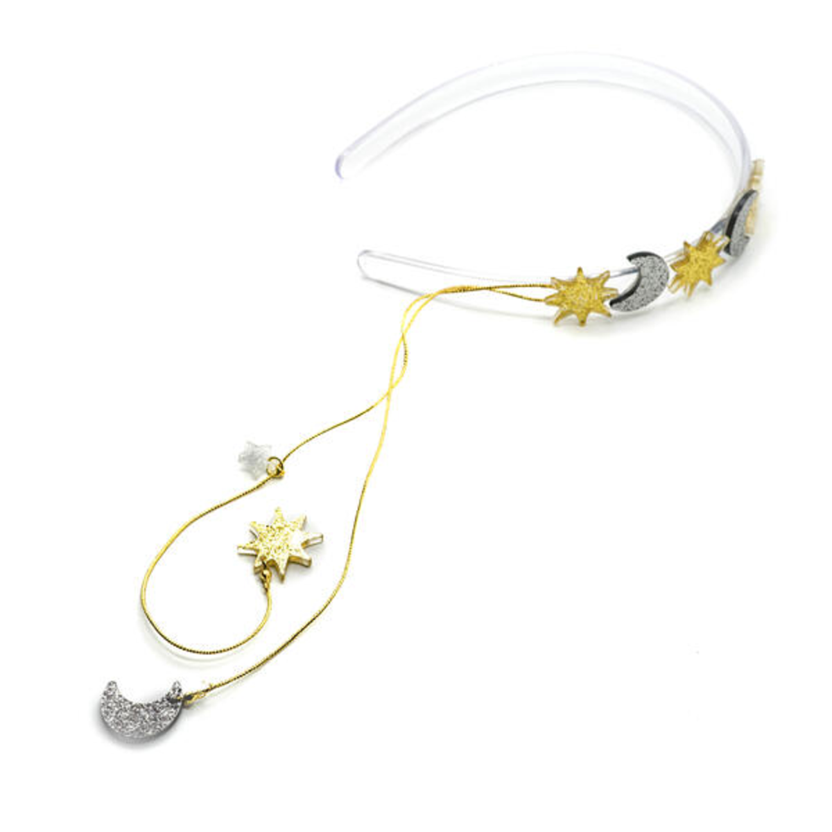 Arco Constelação Dourado Glitter com Penduricalho