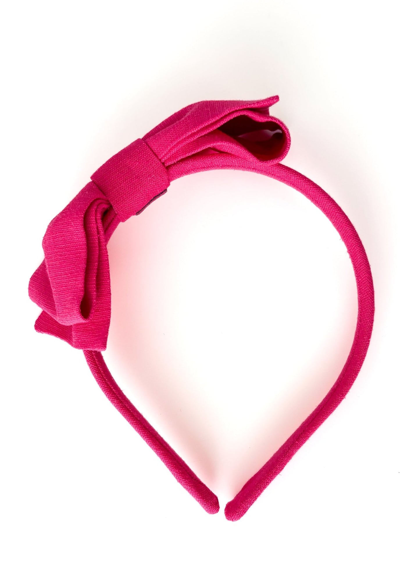 Arco Laço Linho Cereja Rosada - Yoyo Bow Club