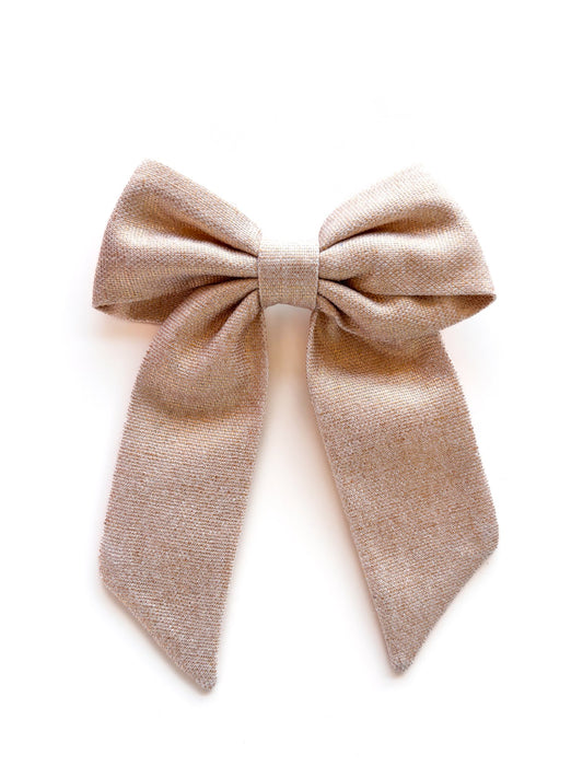 Laço Bela Dourado Vintage - Yoyo Bow Club