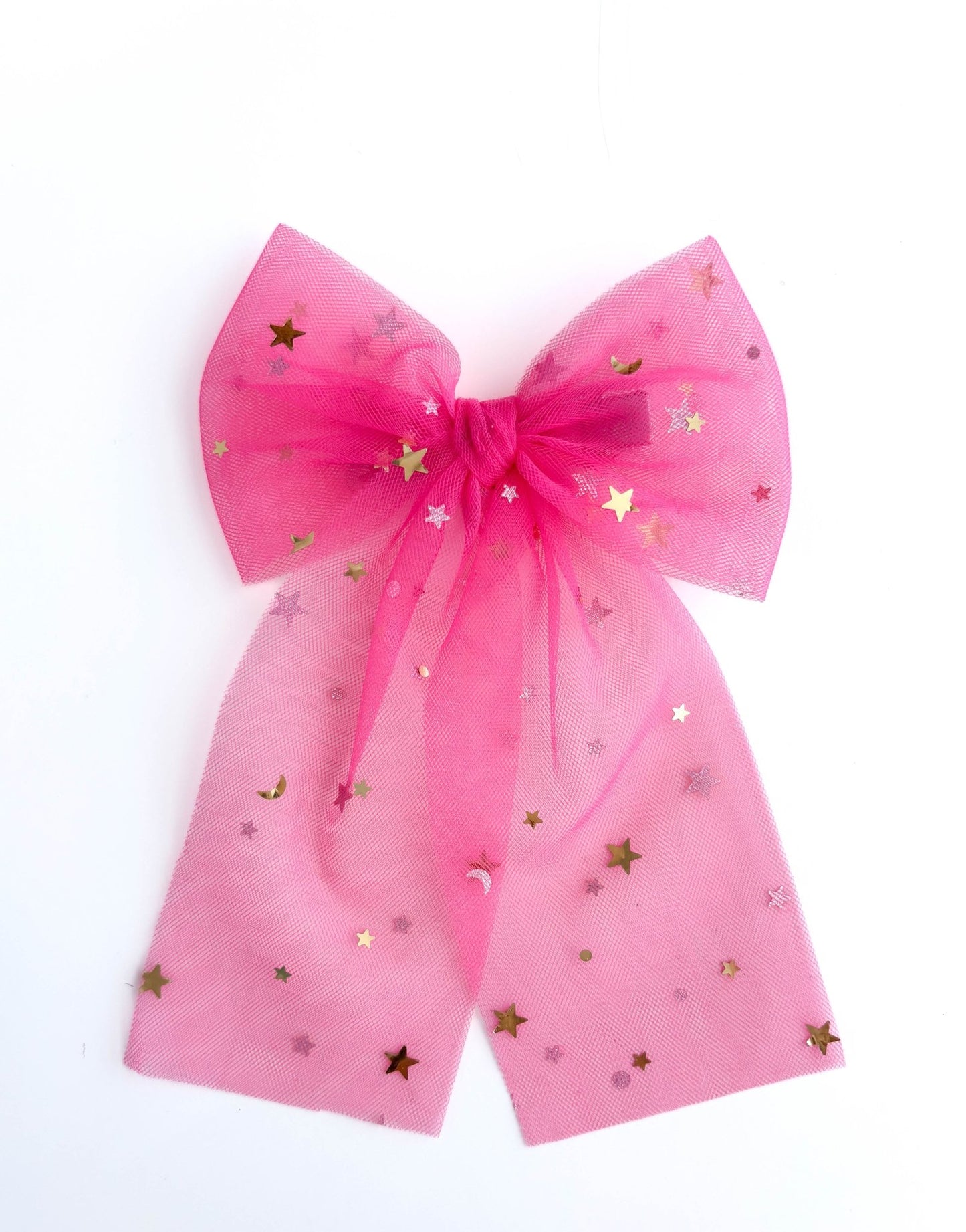 Laço Bela Festa Tule Estrela | Unidade - Yoyo Bow Club