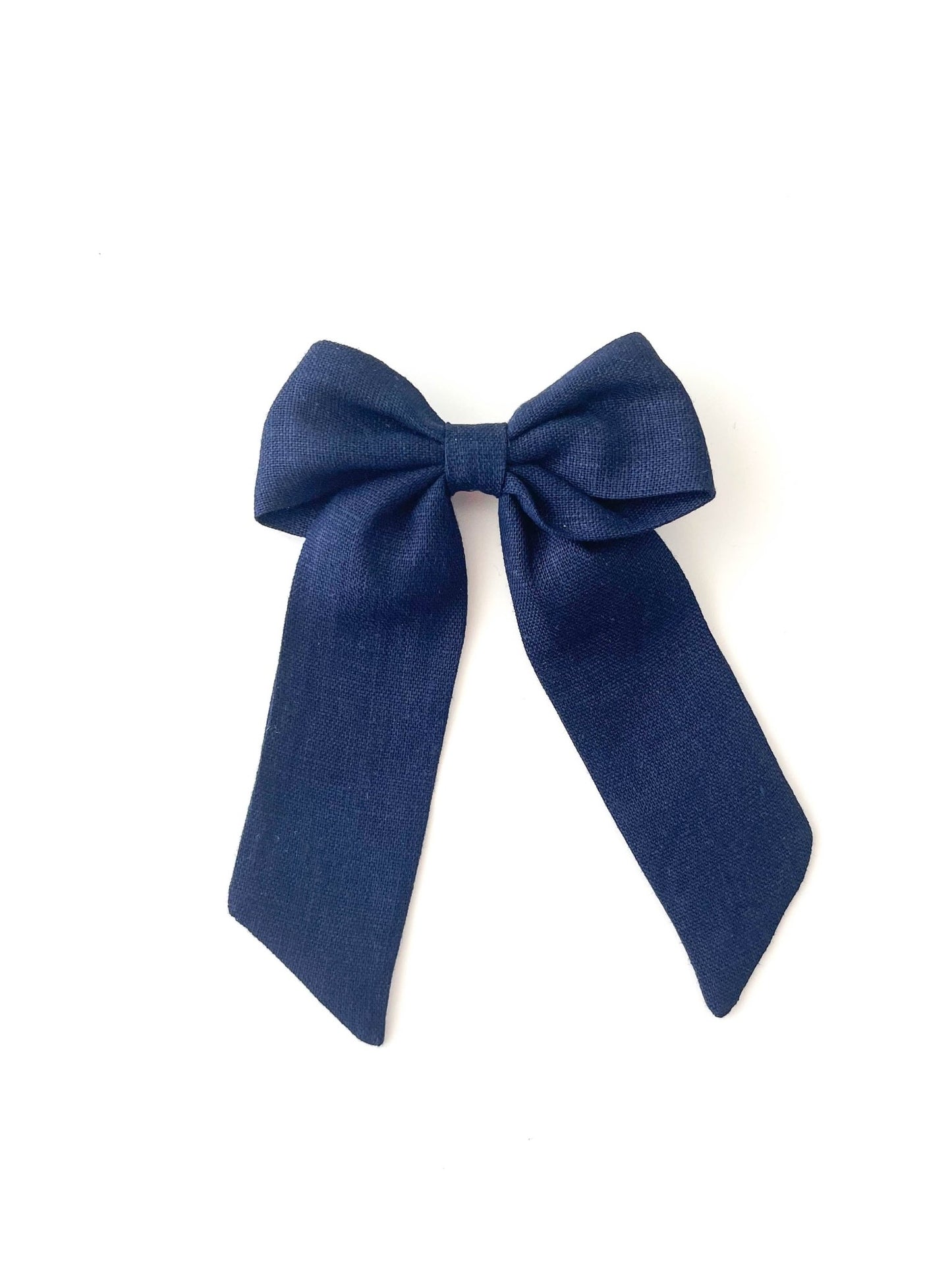 Laço Bela Linho Azul Marinho | Unidade - Yoyo Bow Club