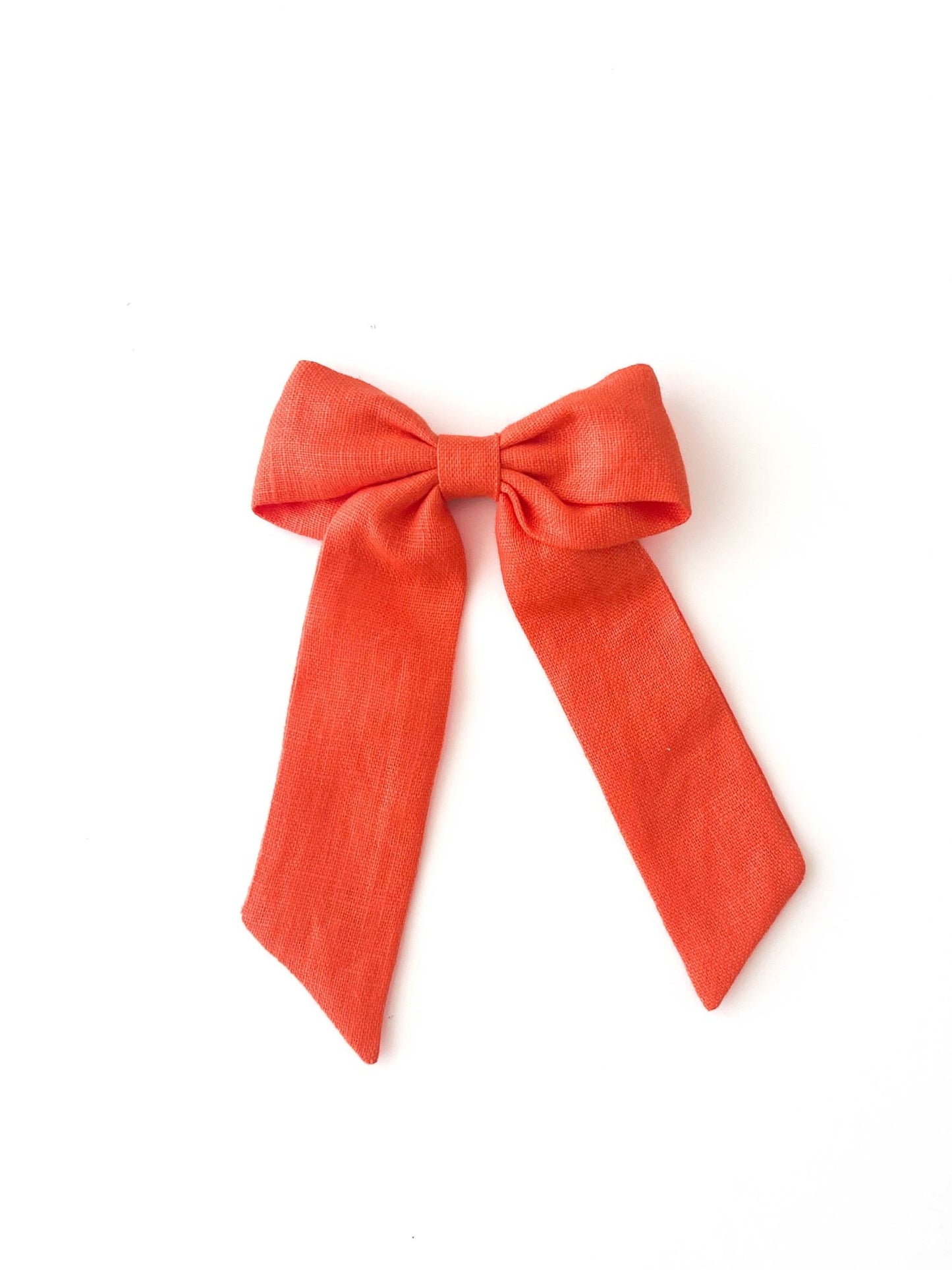 Laço Bela Linho Laranja Tigre | Unidade - Yoyo Bow Club