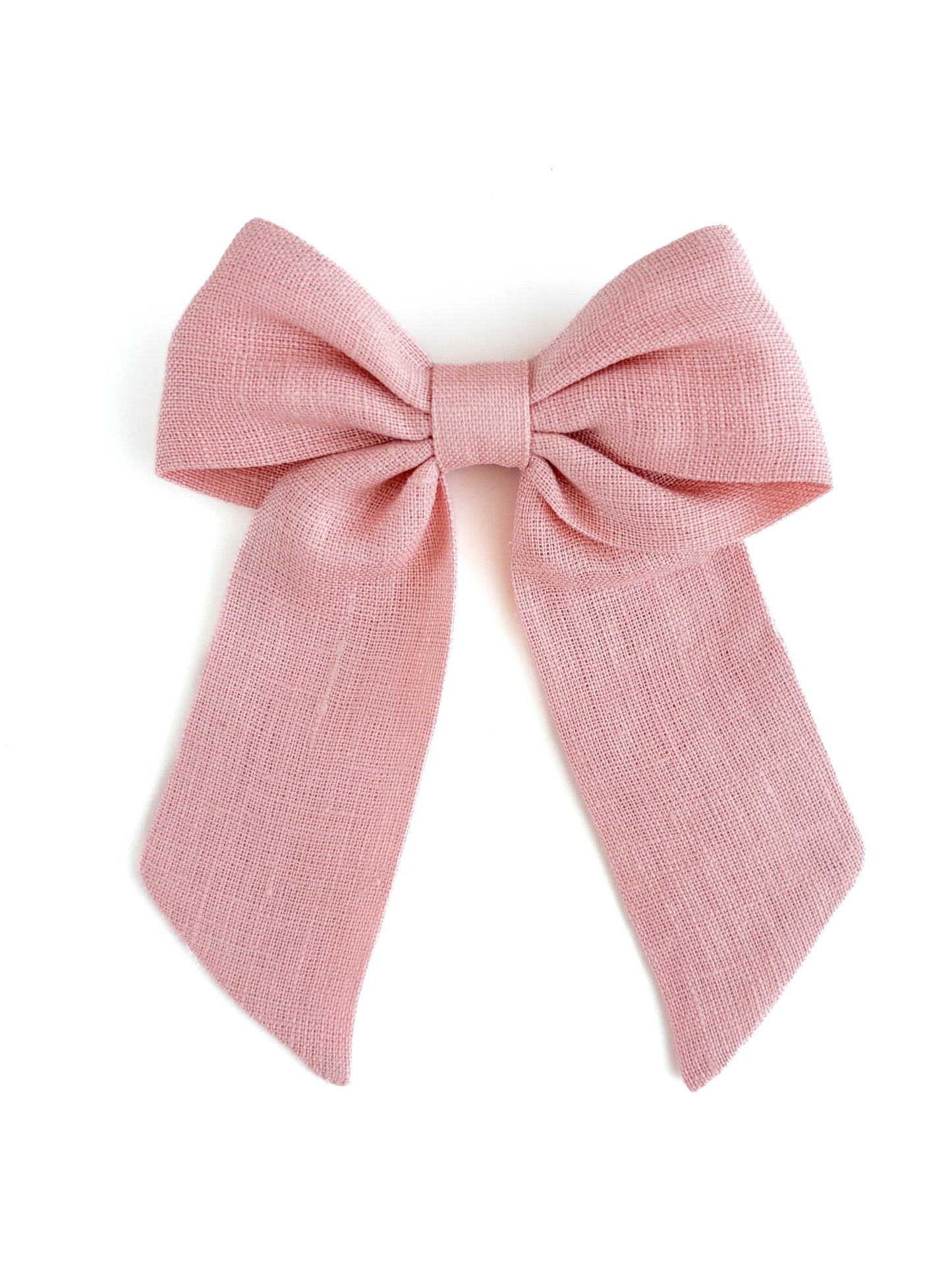 Laço Bela Linho Rosa Antigo | Unidade - Yoyo Bow Club