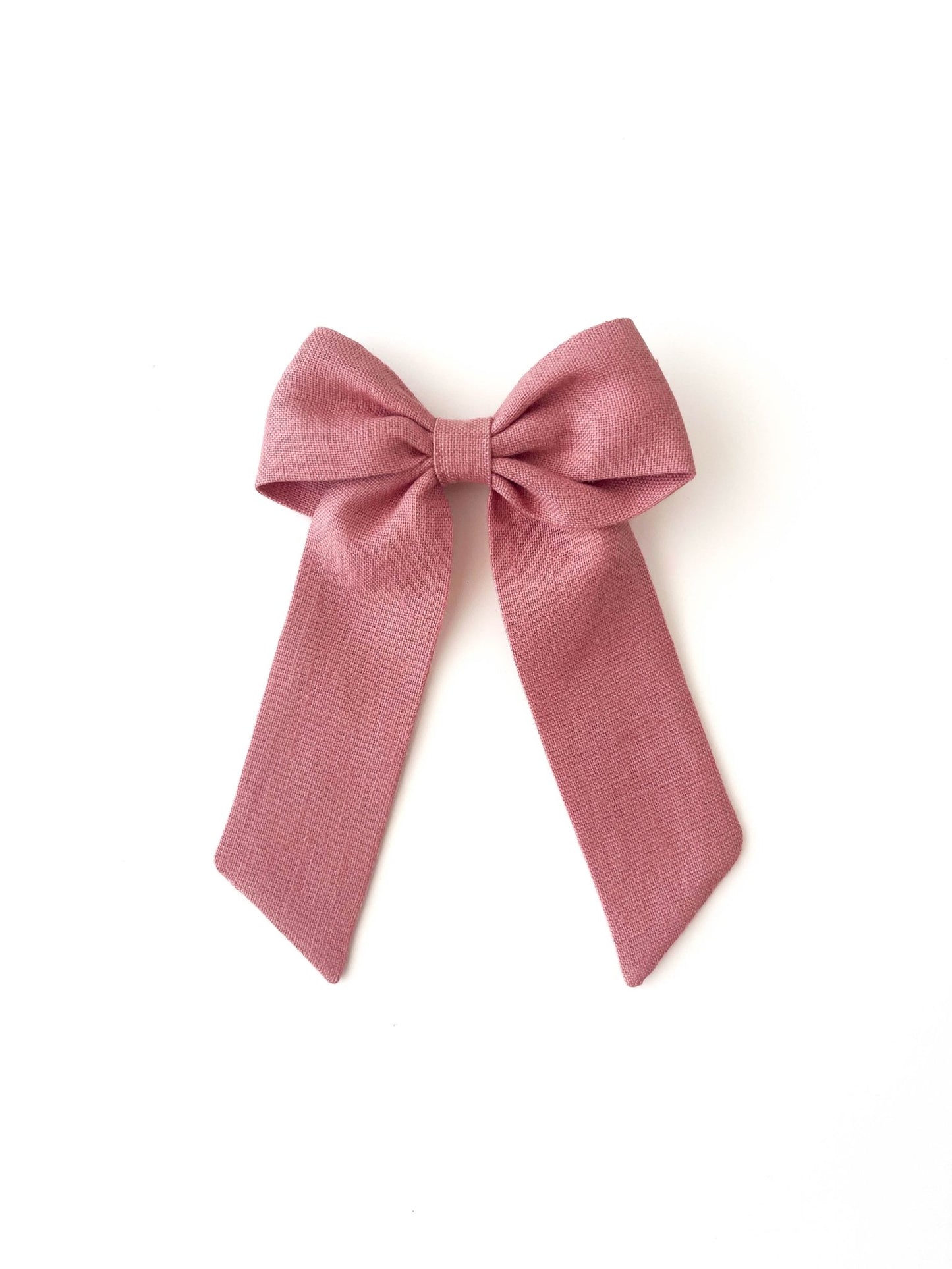 Laço Bela Linho Rosa Beijo de Mãe | Unidade - Yoyo Bow Club