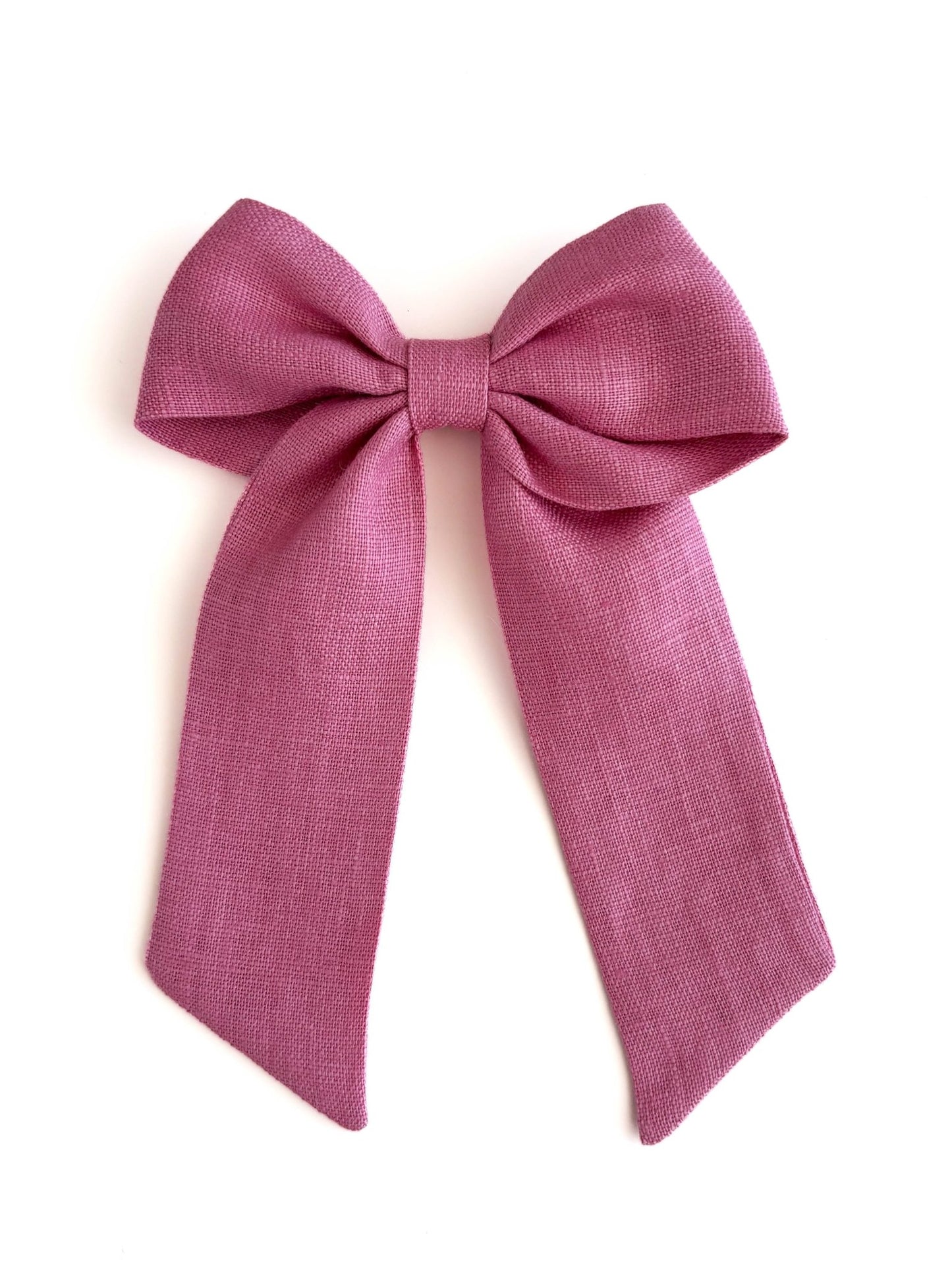 Laço Bela Linho Rosa Chic - Yoyo Bow Club