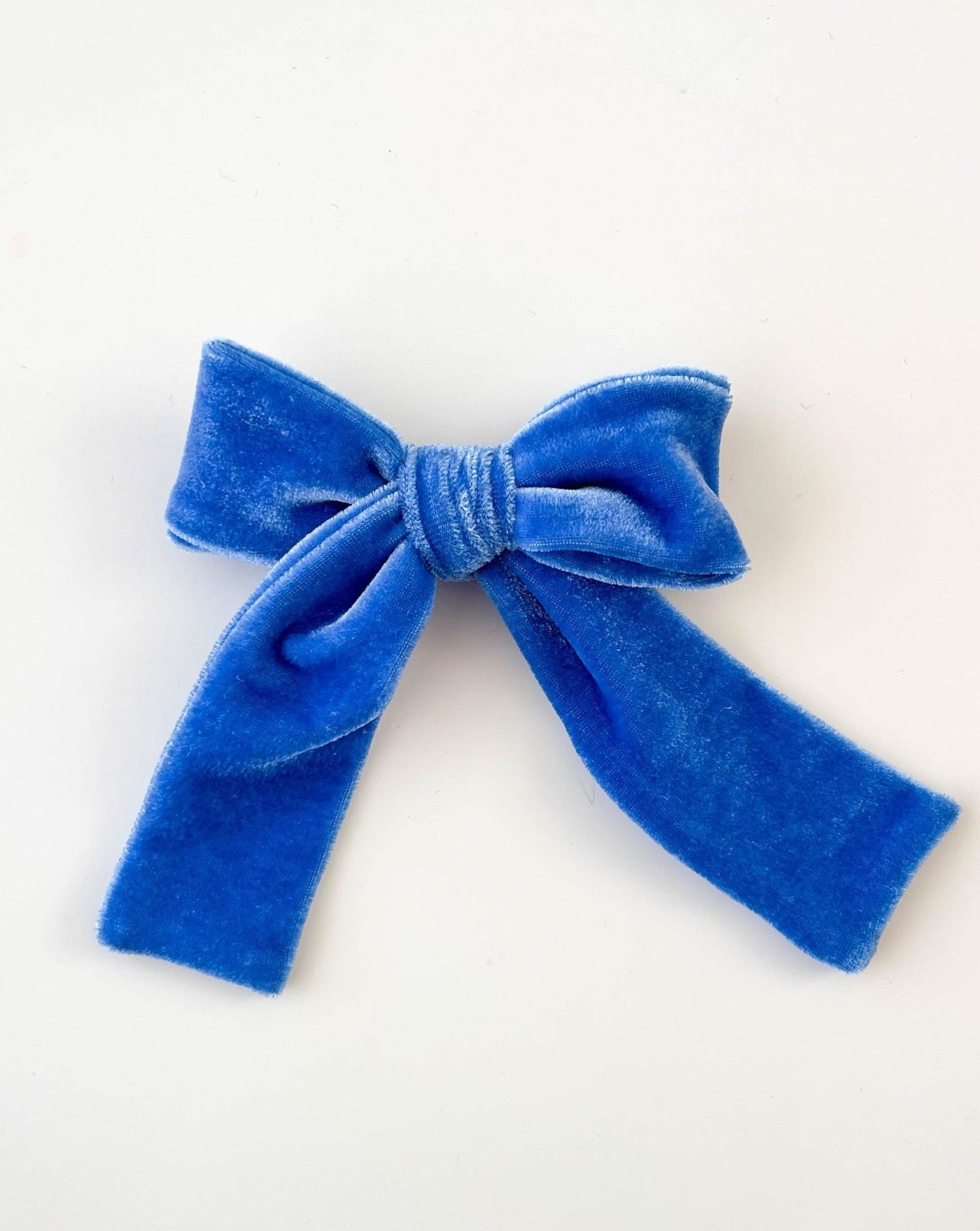 Laço Bia Veludo Azul Surf | Unidade - Yoyo Bow Club