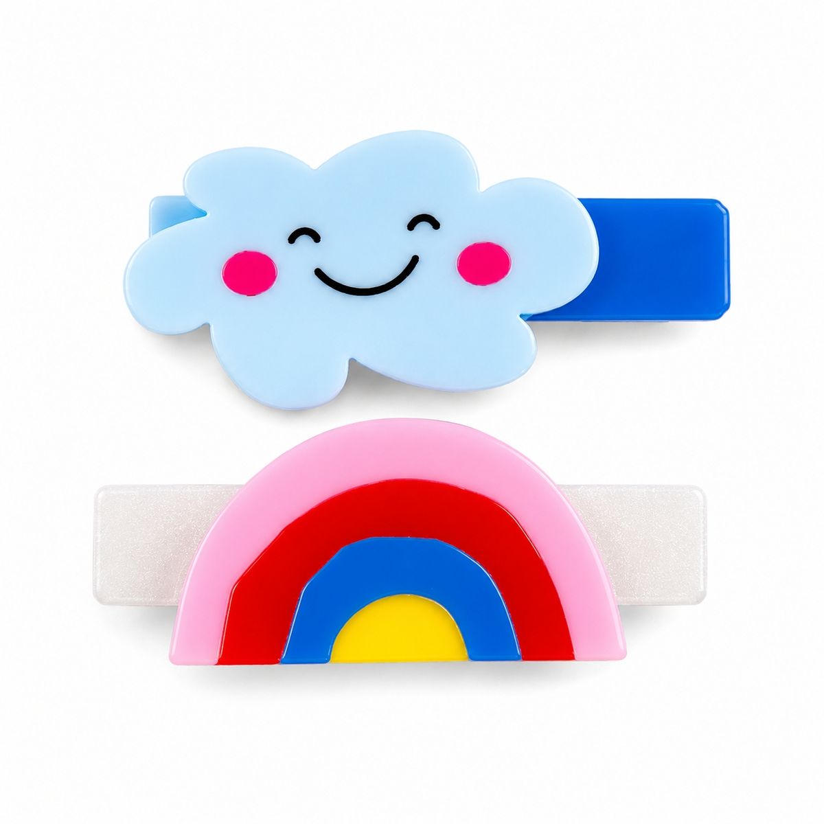Dupla Hairclip Nuvem e Arco-Iris