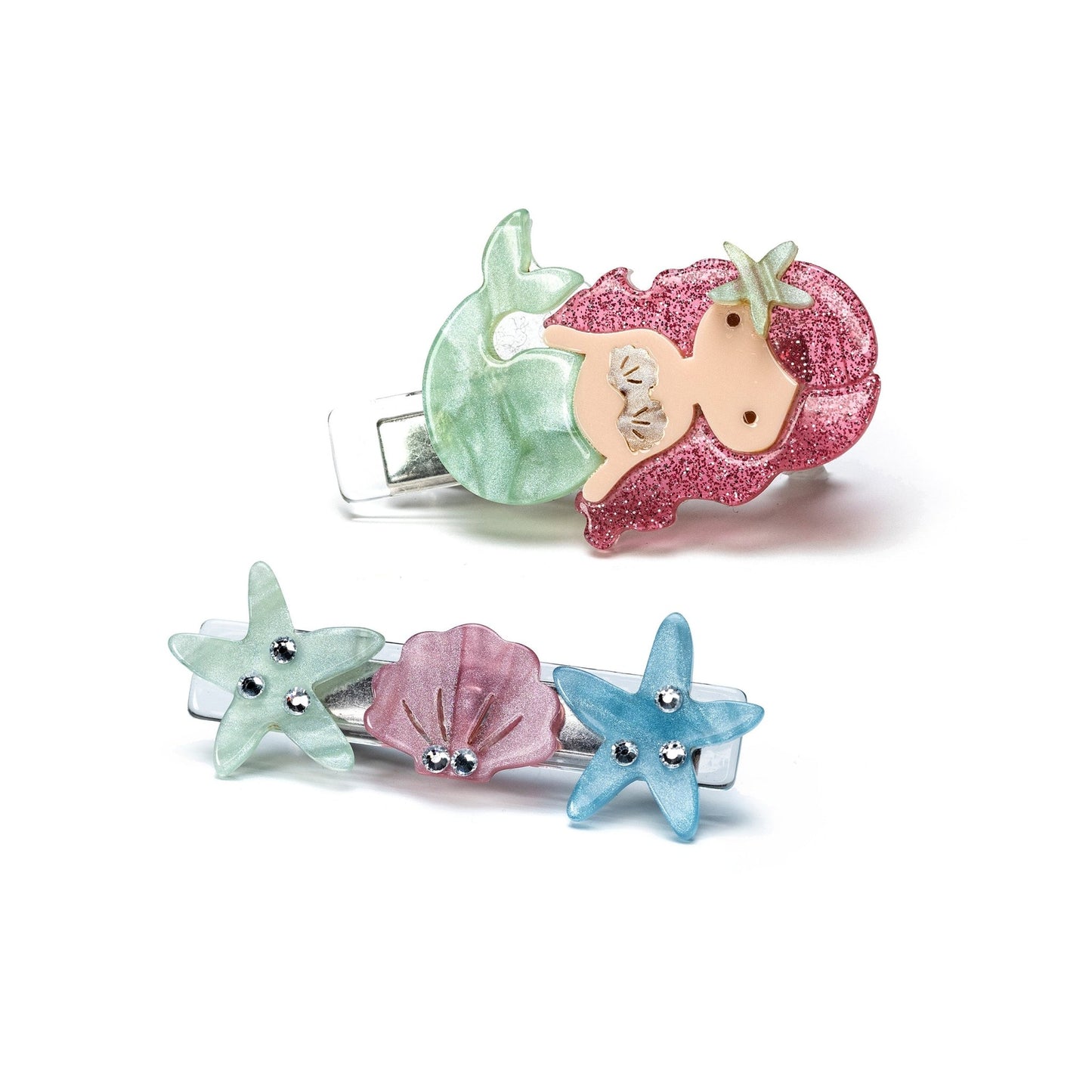 Dupla Hairclip Sereia - Yoyo Bow Club