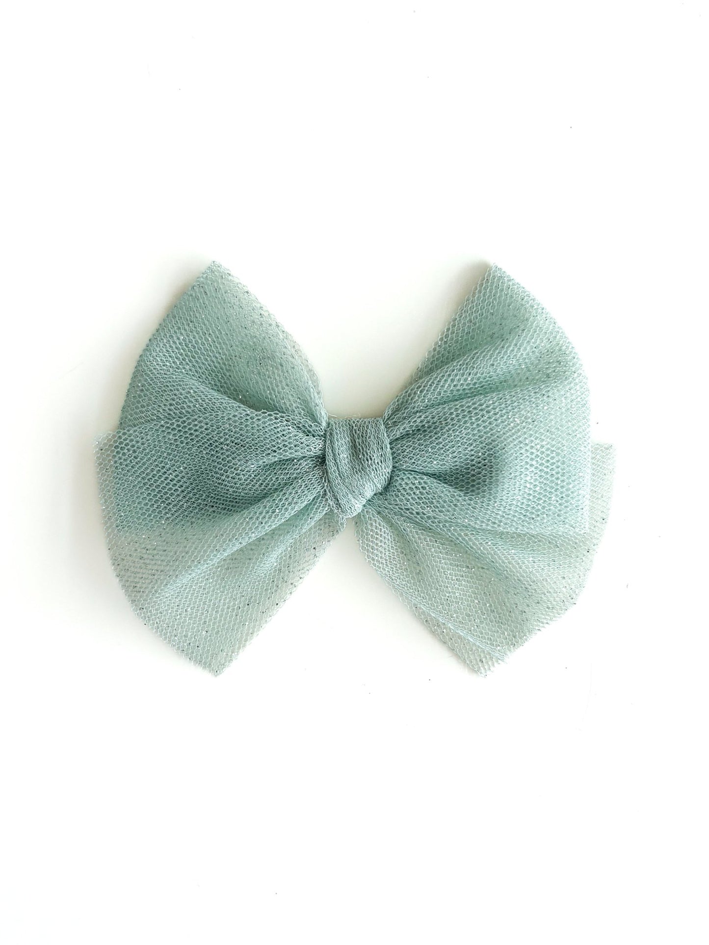 Laço Festa Tule Verde Menta | Unidade - Yoyo Bow Club