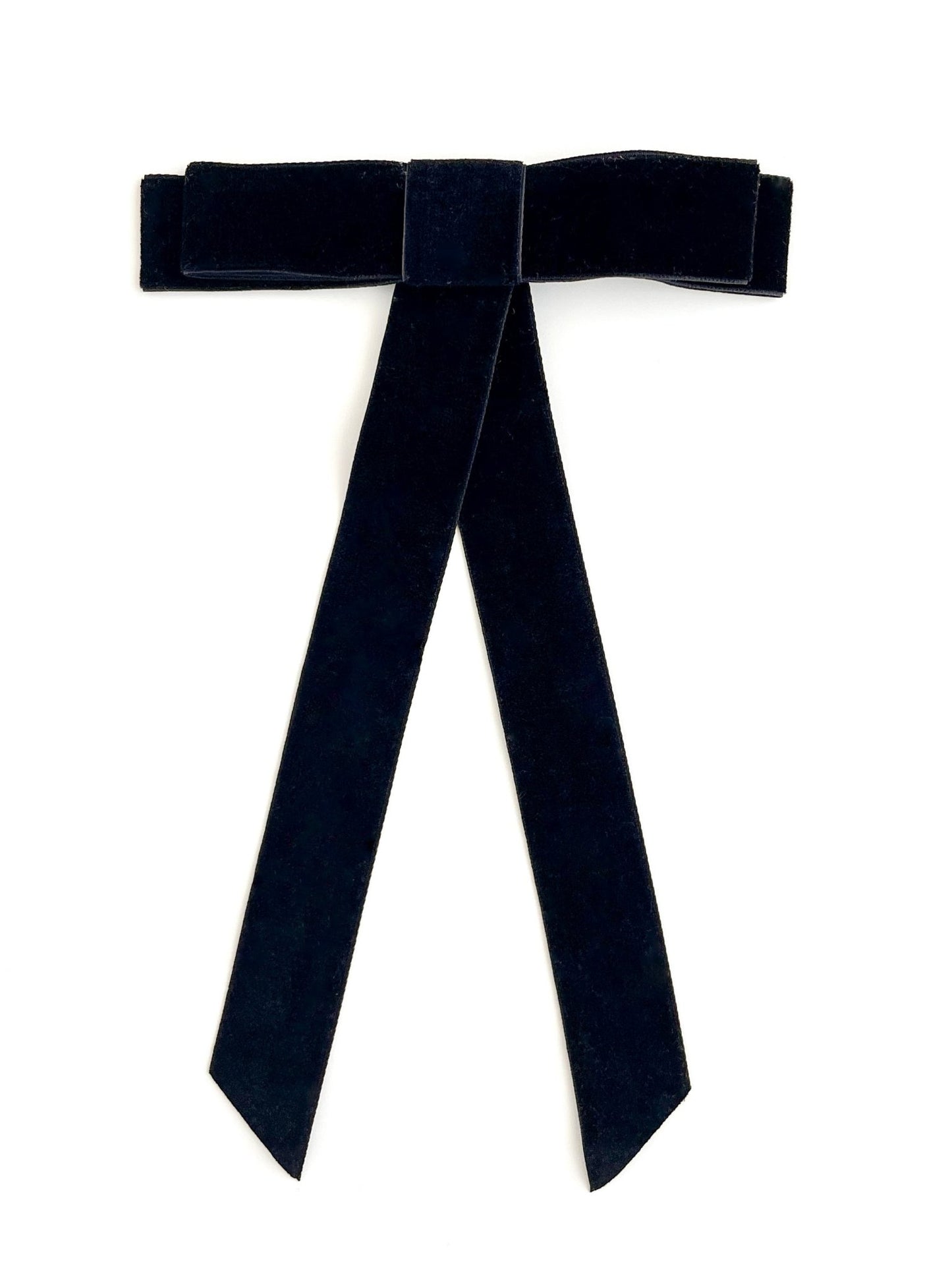 Laço Fita Veludo Chanel com Pontas - Yoyo Bow Club