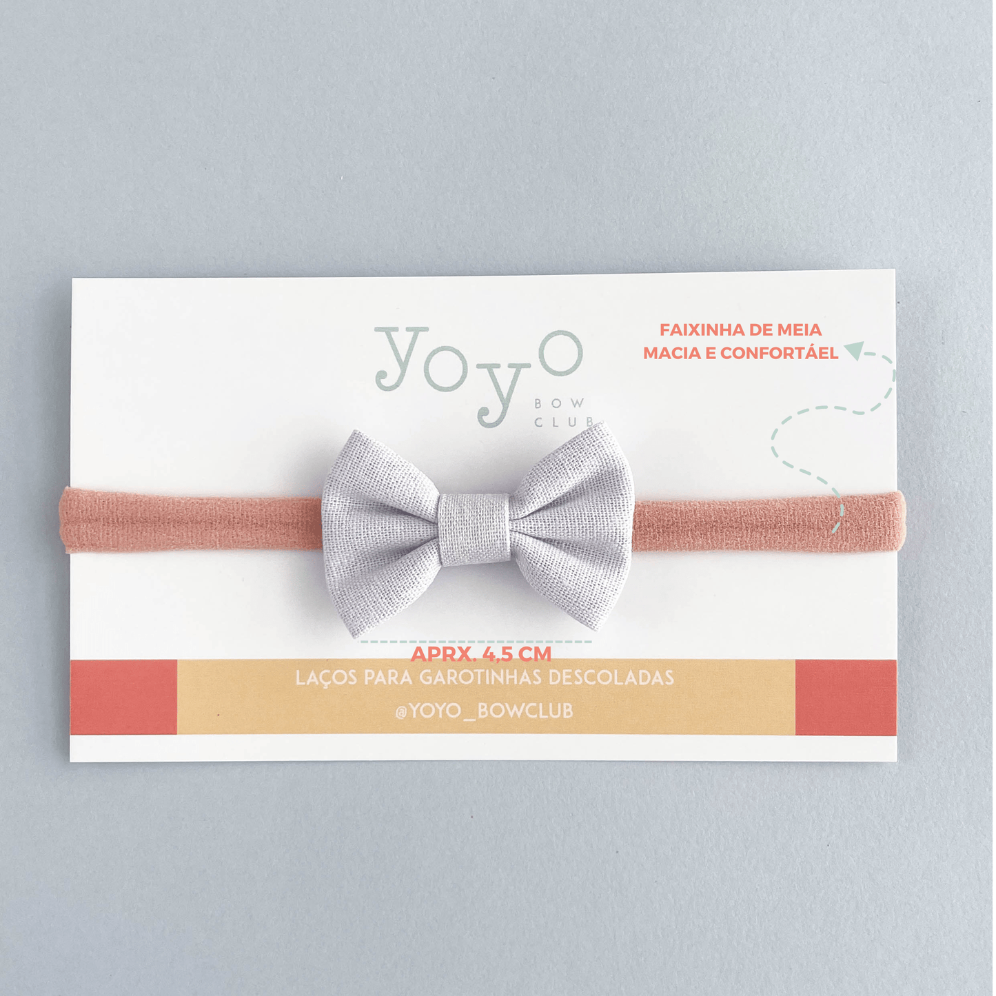 Laço Lala Linho Rn - Lilac Snow - Yoyo Bow Club