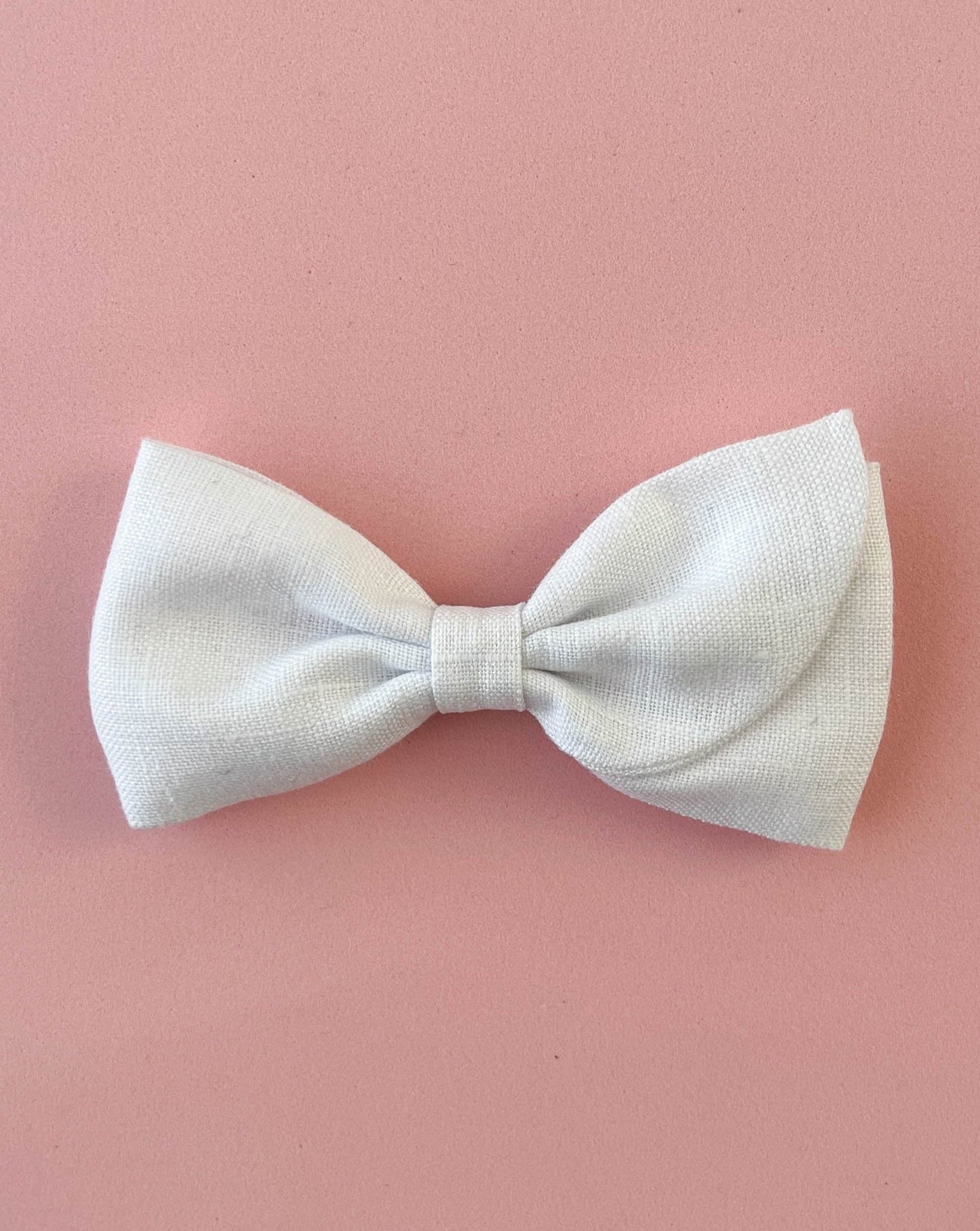 Laço Malu Linho Branco Dia | Unidade - Yoyo Bow Club