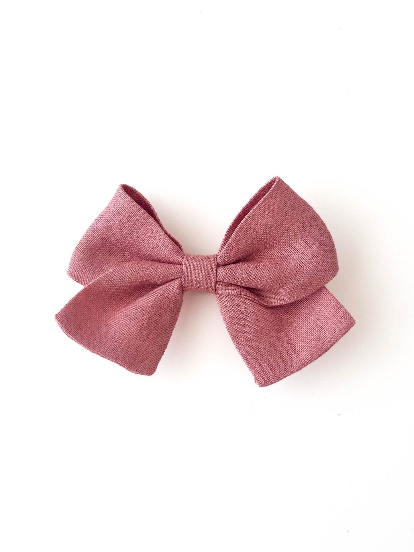 Laço Nina Linho Rosa Beijo de Mãe | Unidade - Yoyo Bow Club