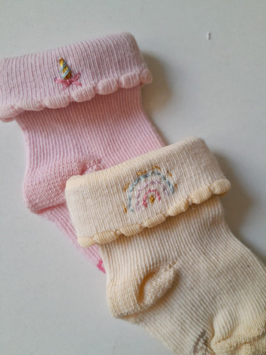 Meia Arco Iris Baby - Yoyo Bow Club