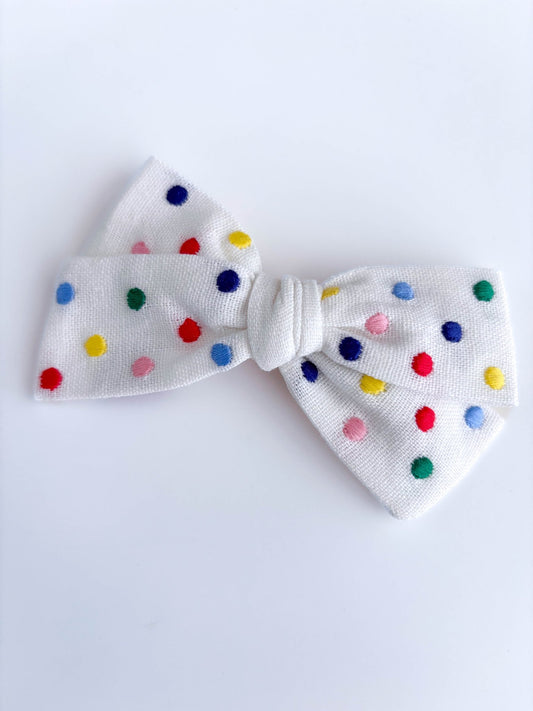 Laço Tata Bordado Poa Demain - Yoyo Bow Club