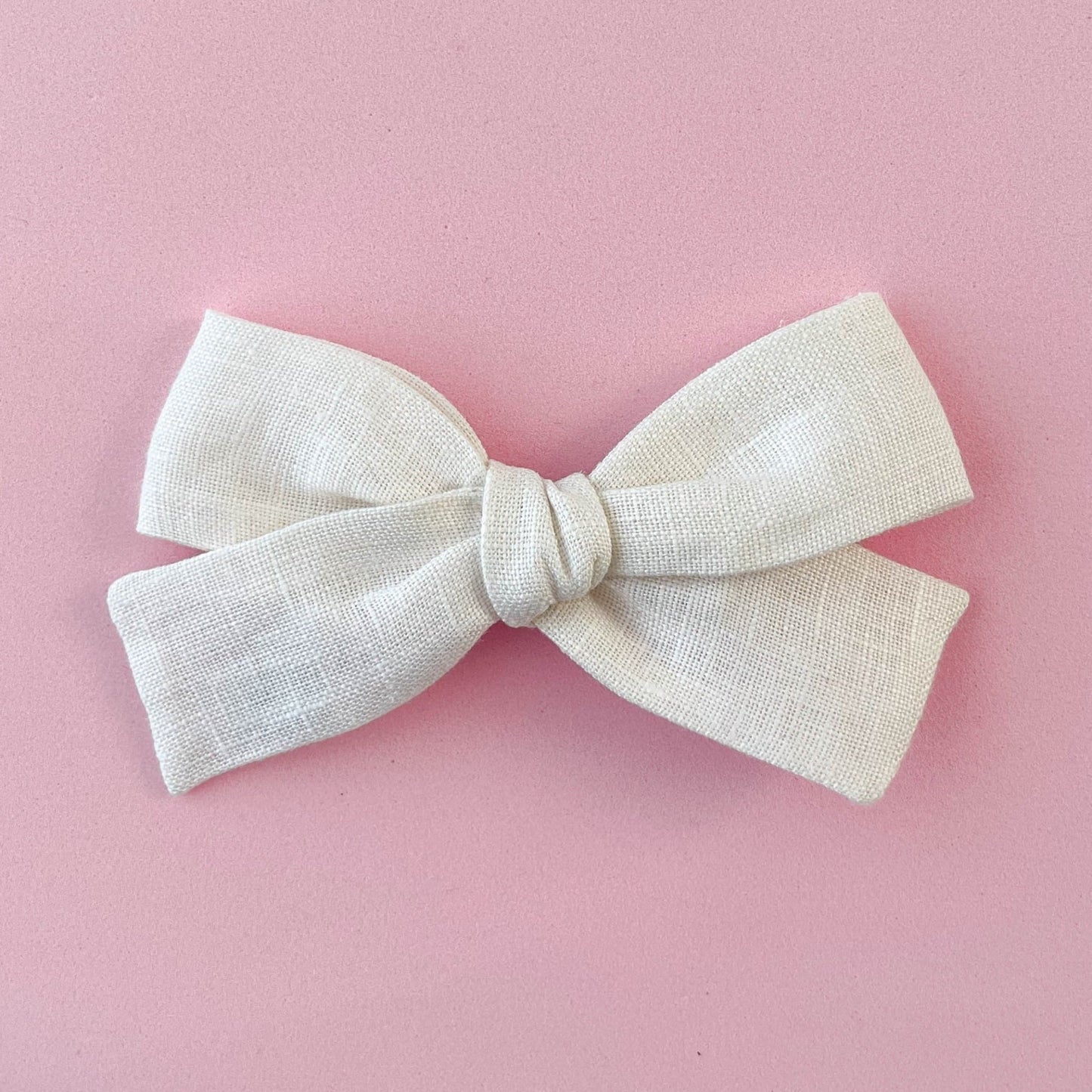 Laço Tata Linho Offwhite | Unidade - Yoyo Bow Club