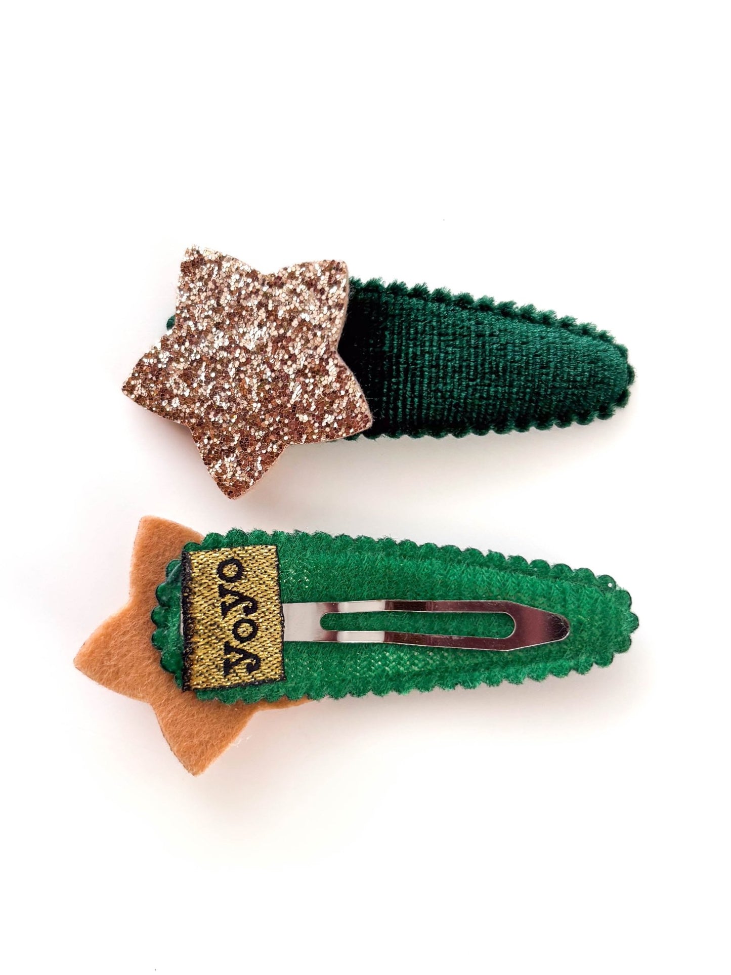 Tictac Veludo Estrela Glitter - Yoyo Bow Club