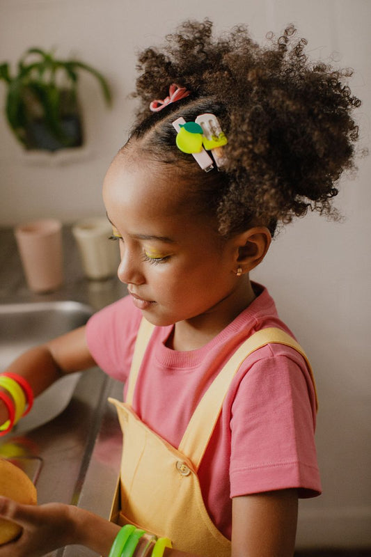 Trio Hairclip Limão - Yoyo Bow Club