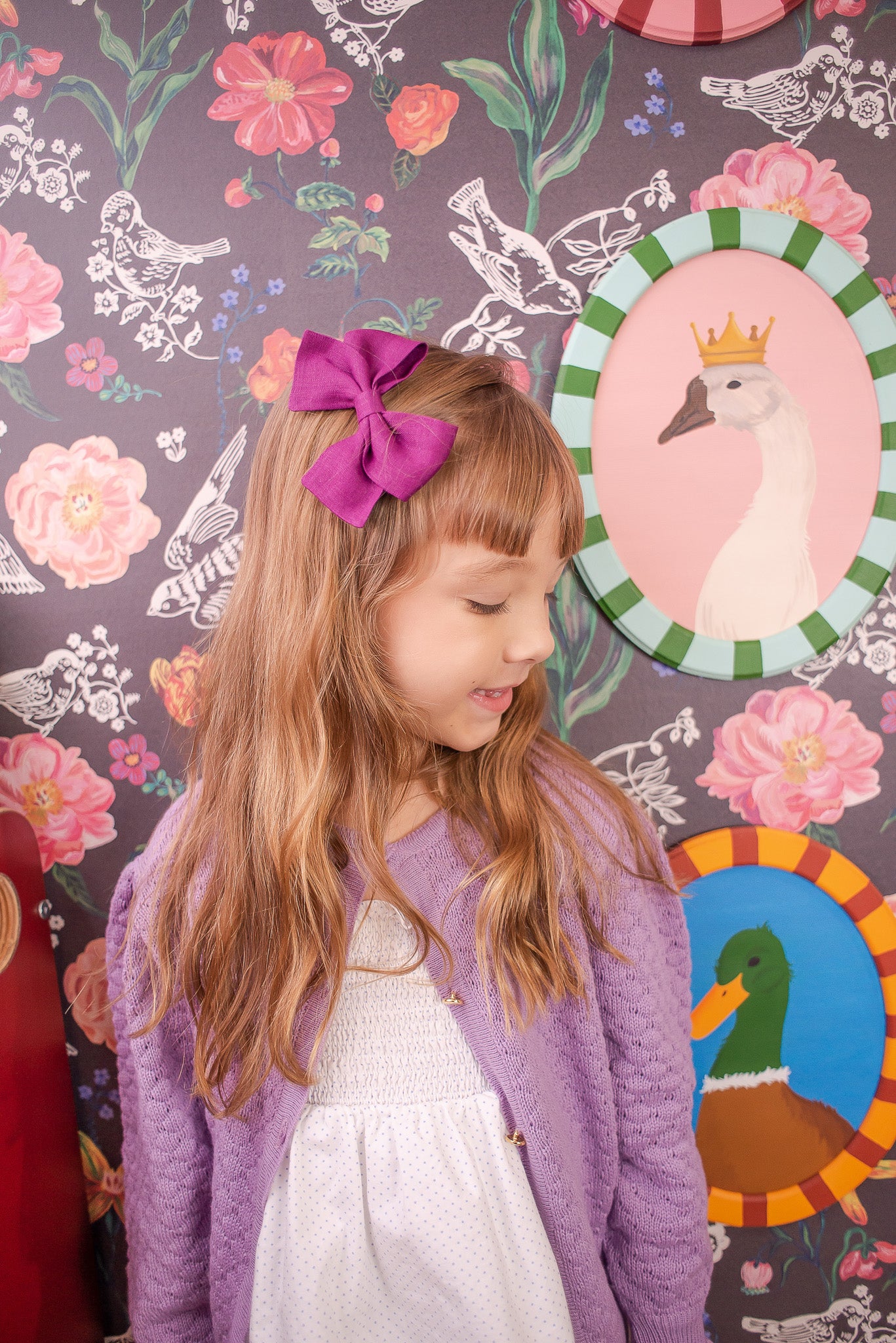 Laço Nina Linho Açai | Unidade - Yoyo Bow Club