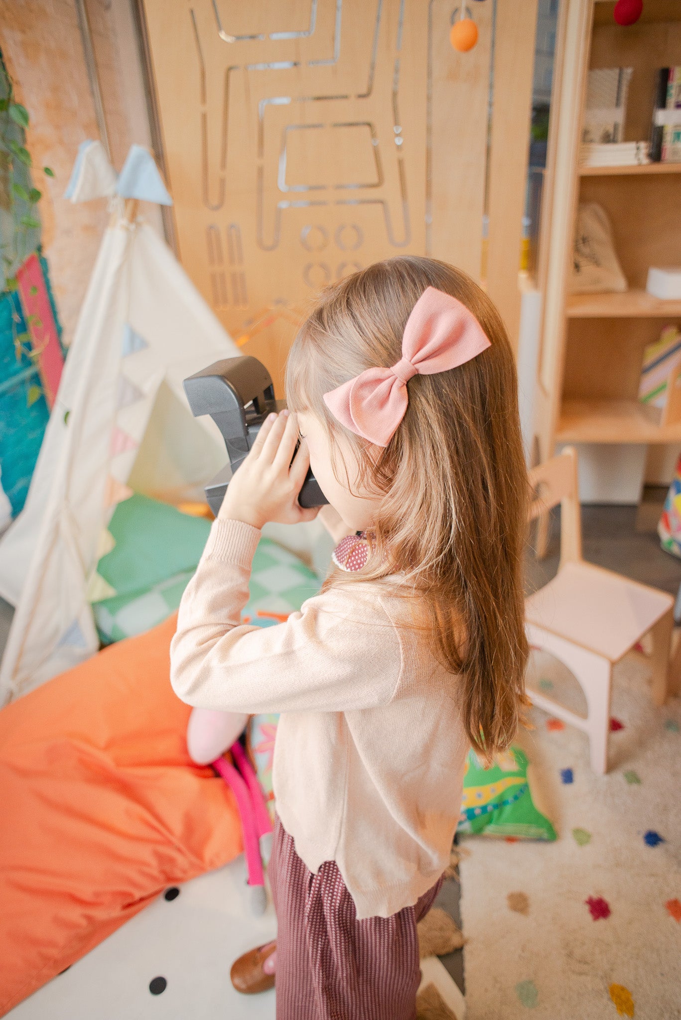 Laço Malu Linho Rosa Antigo | Unidade - Yoyo Bow Club