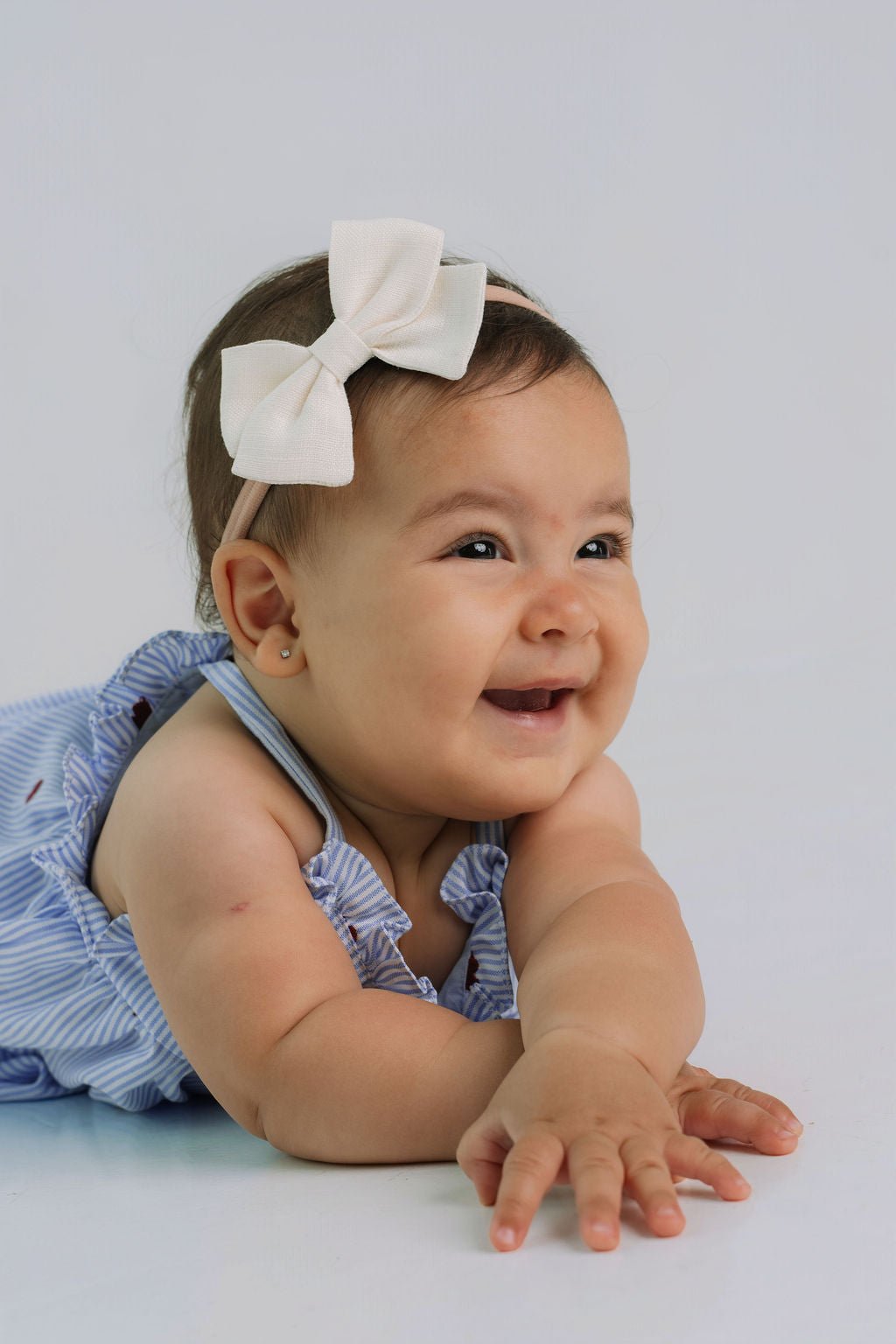 Laço Nina Linho Offwhite | Unidade - Yoyo Bow Club