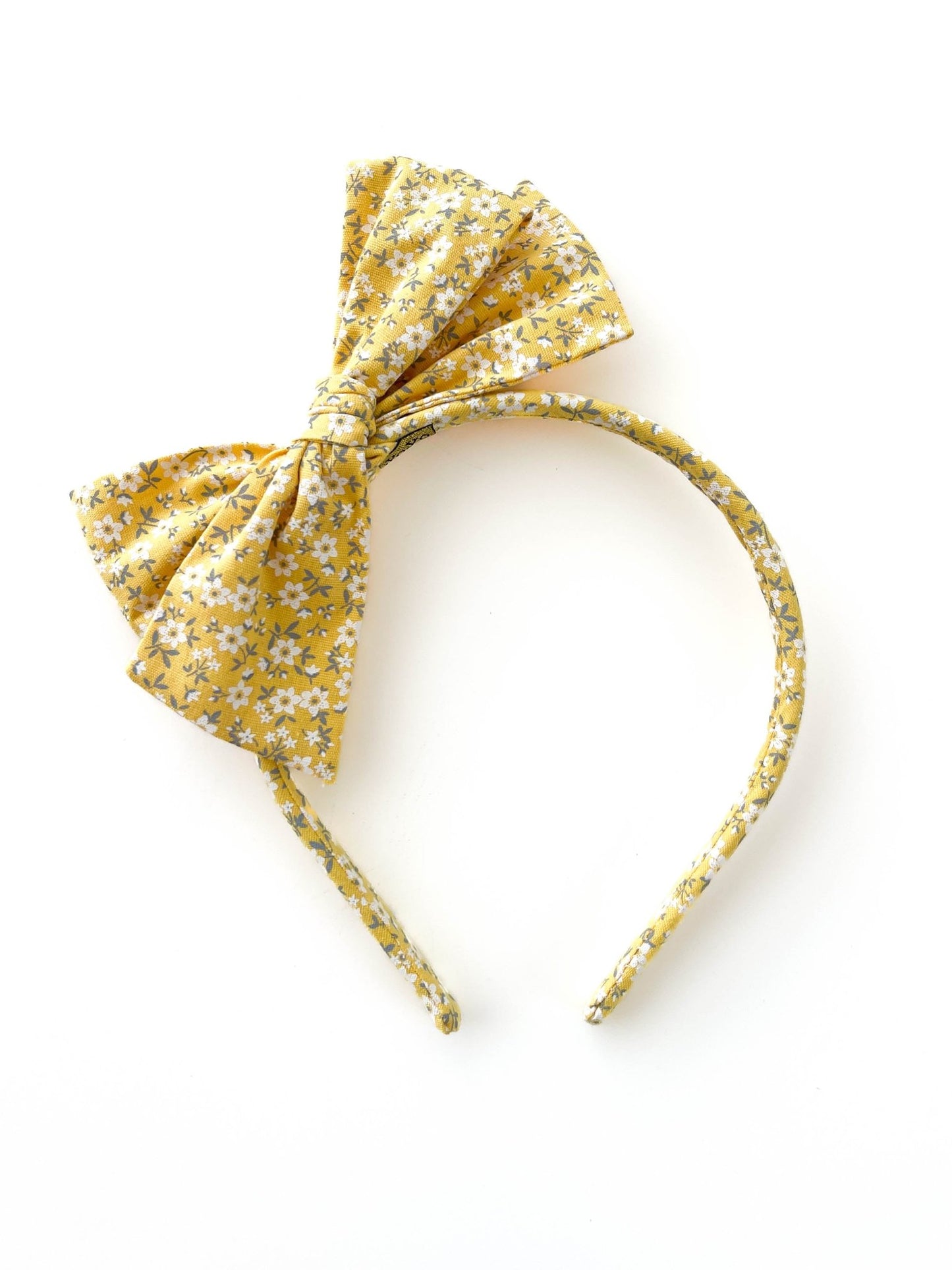 Arco Laço Floral Amarelo - Yoyo Bow Club