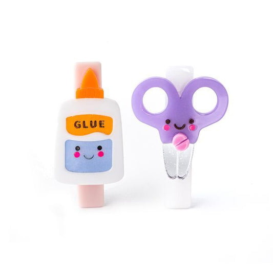 Dupla Hairclip Tesoura e Cola