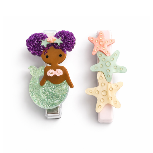 Dupla Hairclip Pequena Sereia