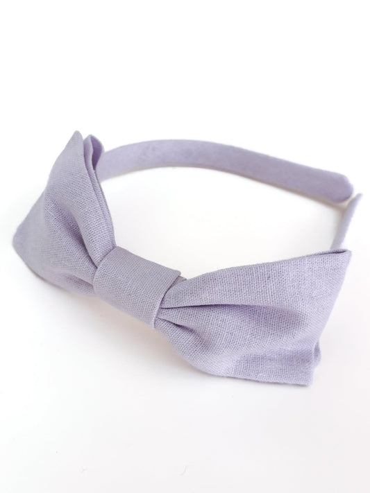 Arco Laço Linho Lilac Snow - Yoyo Bow Club