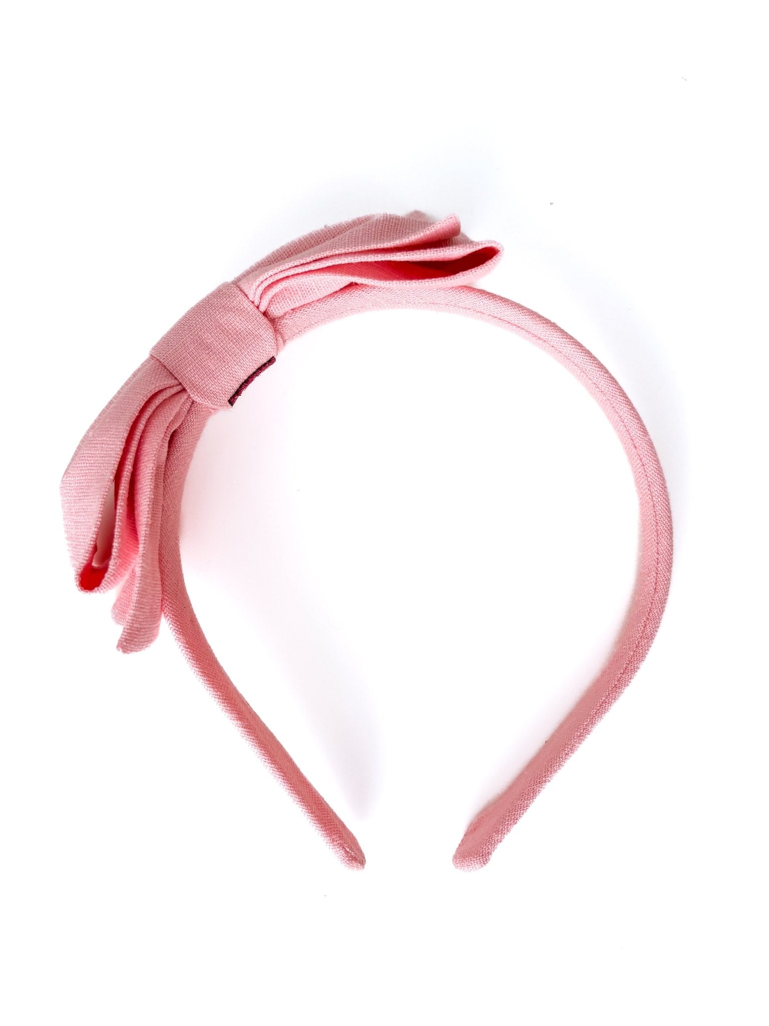 Arco Laço Linho Rosa Beijinho - Yoyo Bow Club