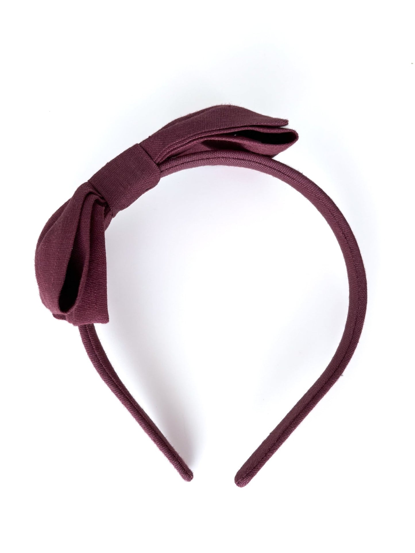 Arco Laço Linho Ameixa Suave - Yoyo Bow Club