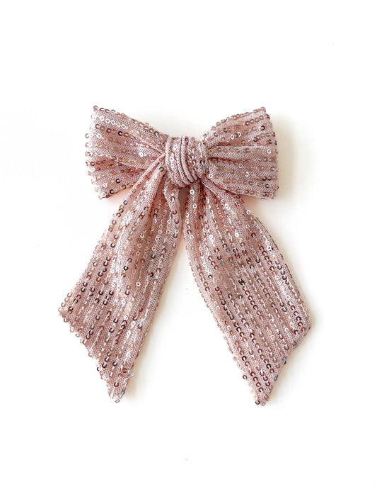 Laço Babi Shine Rosa | Unidade - Yoyo Bow Club