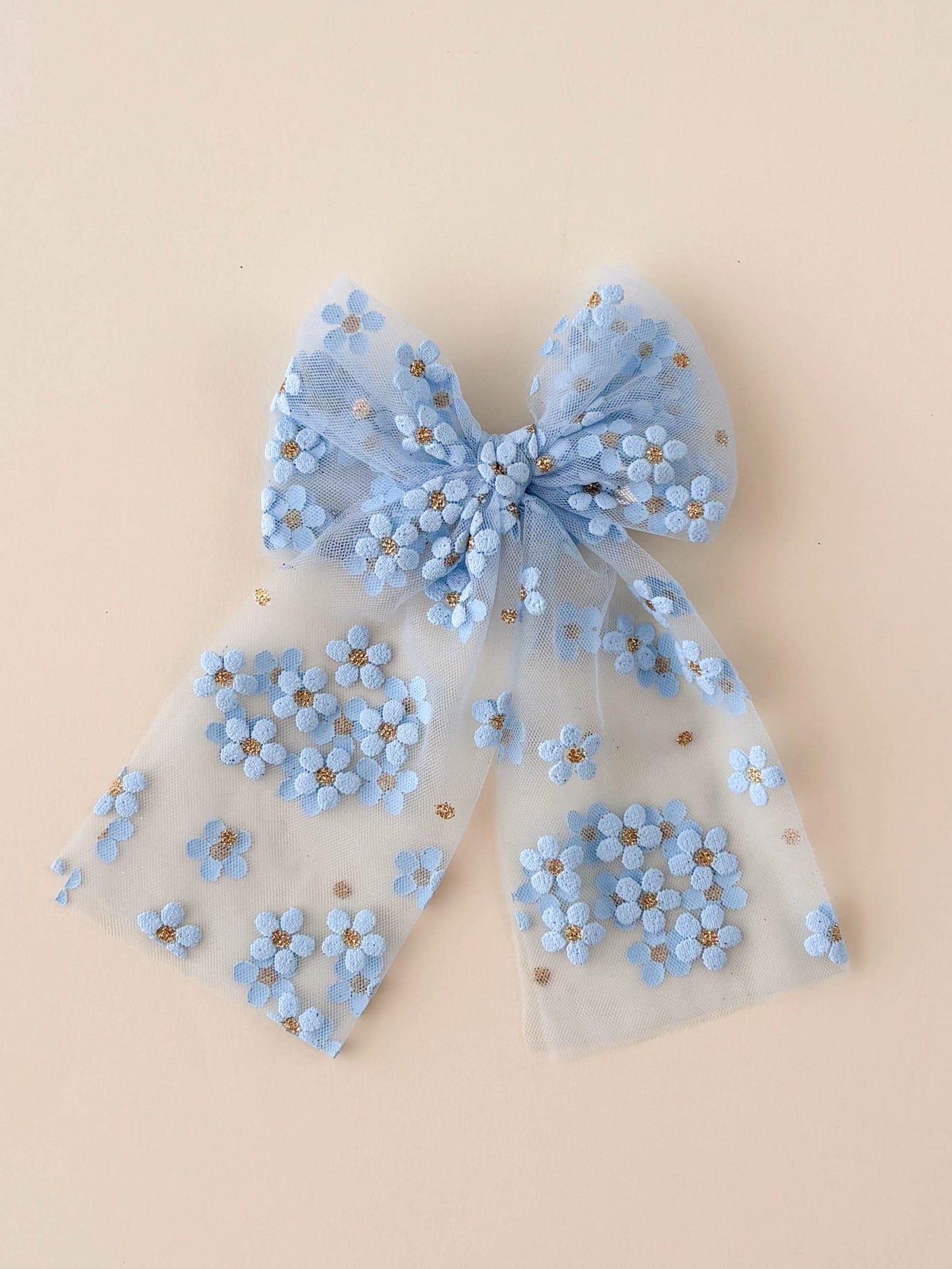 Laço Bela Tule Florzinha - Yoyo Bow Club