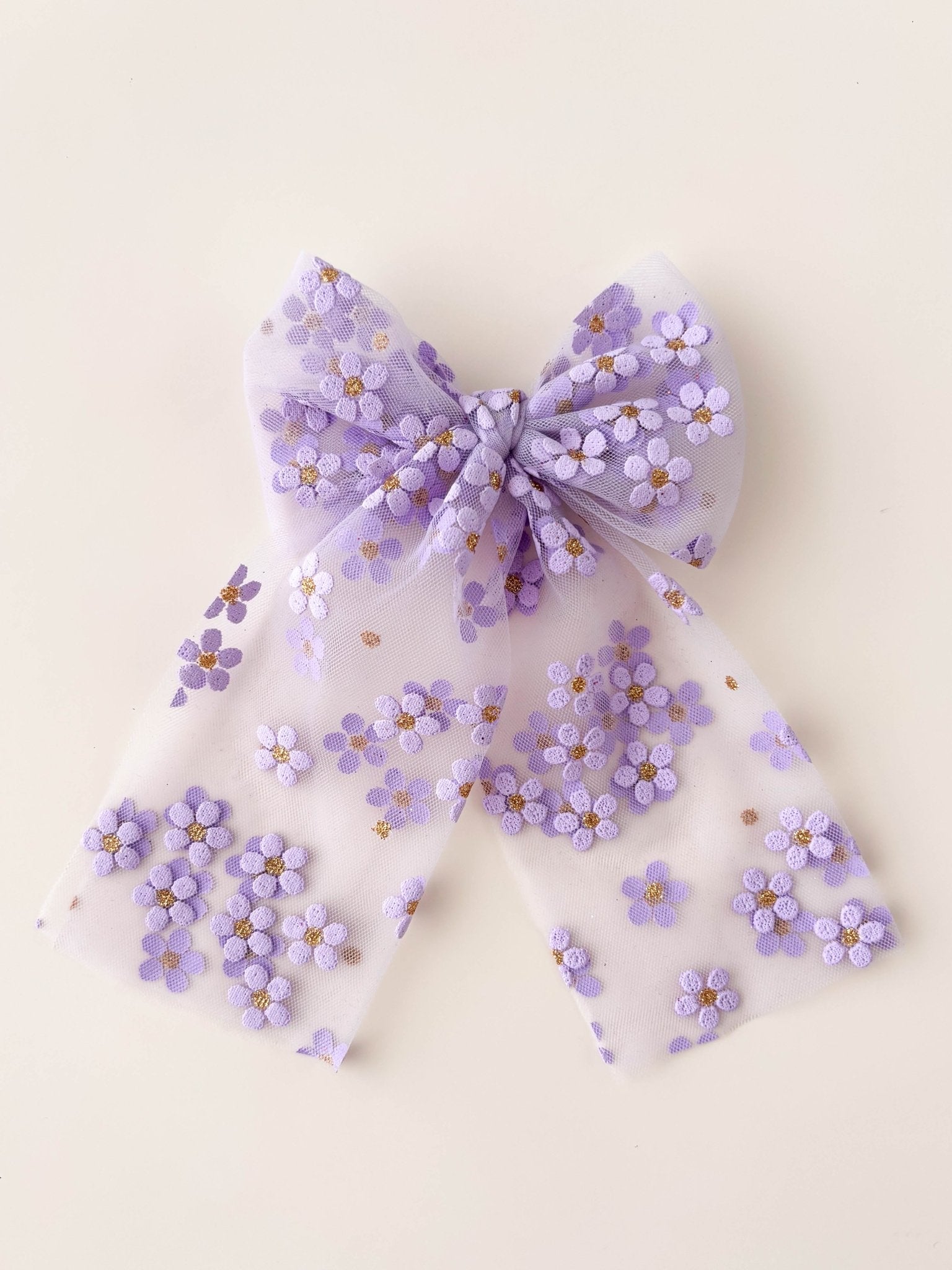 Laço Bela Tule Florzinha - Yoyo Bow Club