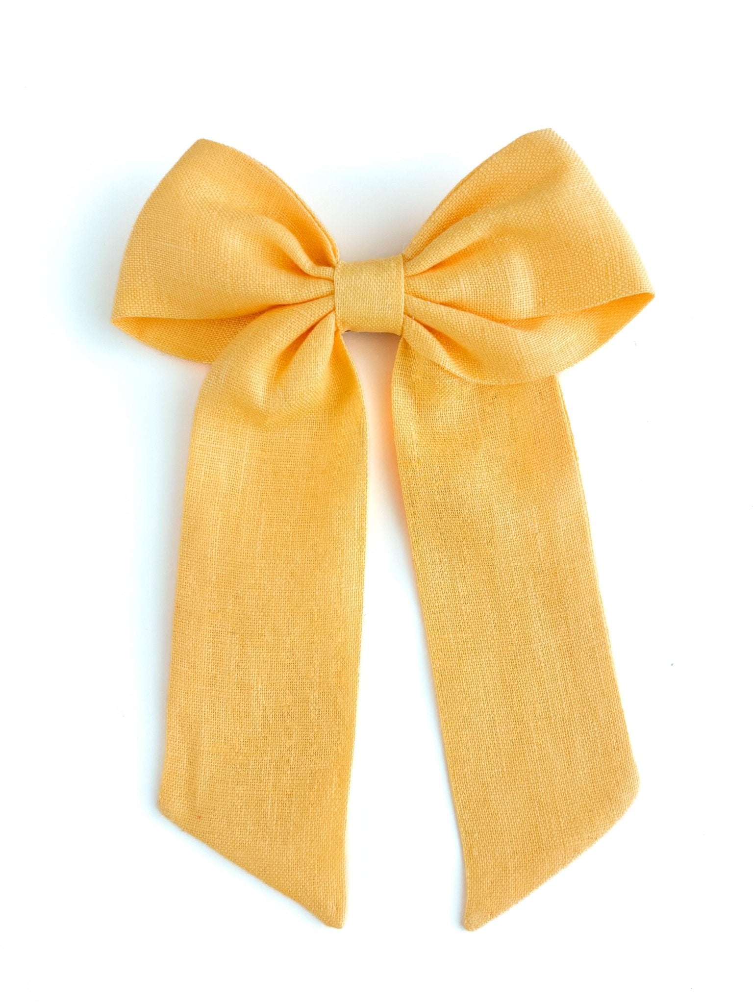 Laço Bela Linho Amarelo Physalis | Unidade - Yoyo Bow Club