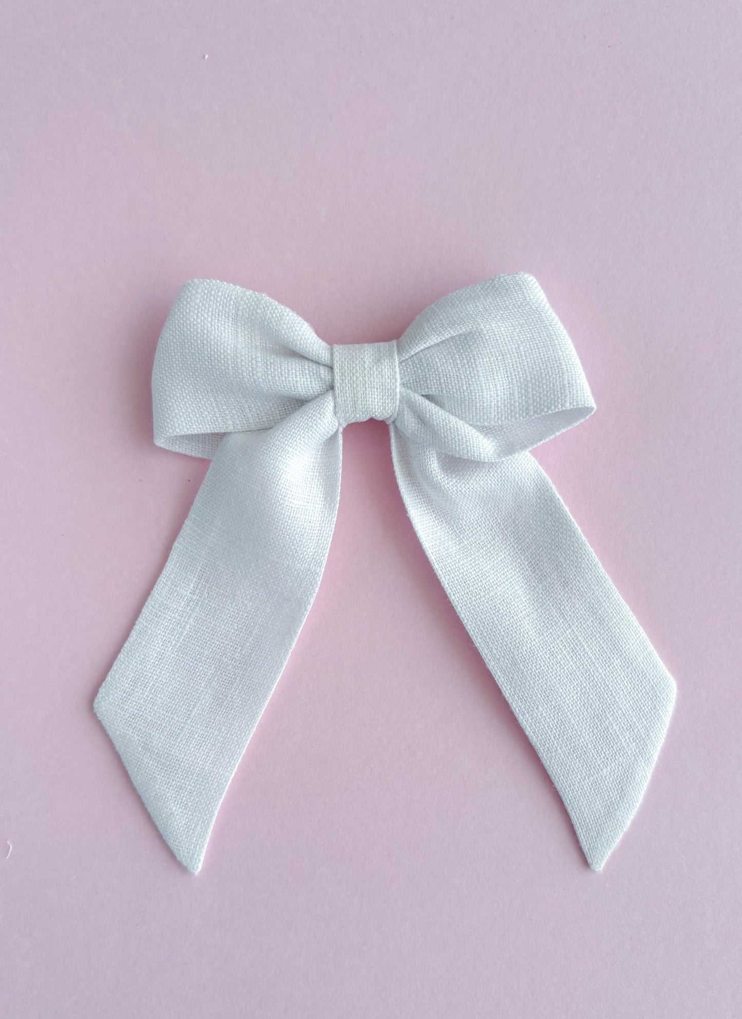 Laço Bela Linho Branco Dia | Unidade - Yoyo Bow Club