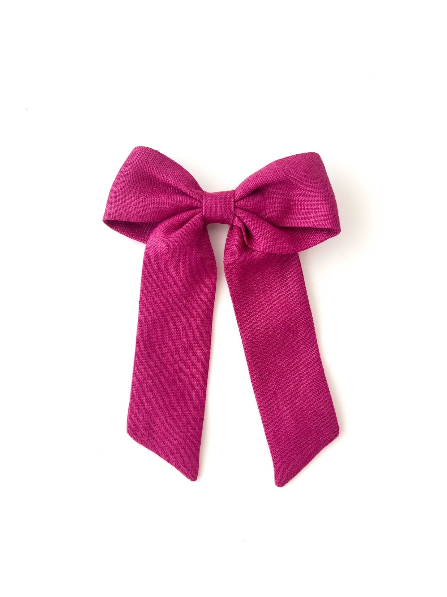 Laço Bela Linho Framboesa | Unidade - Yoyo Bow Club
