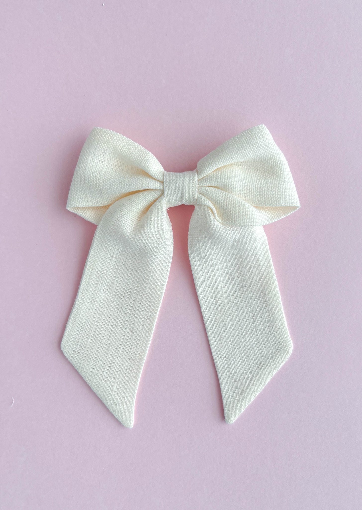 Laço Bela Linho Offwhite | Unidade - Yoyo Bow Club