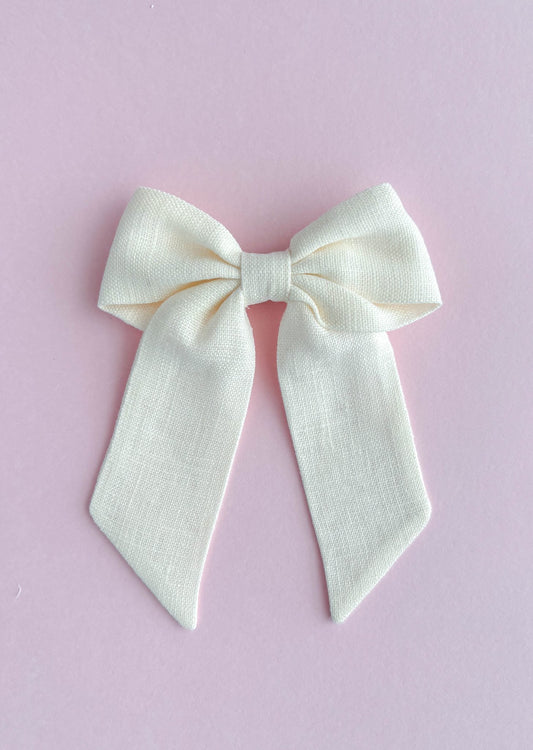 Laço Bela Linho Offwhite | Unidade - Yoyo Bow Club