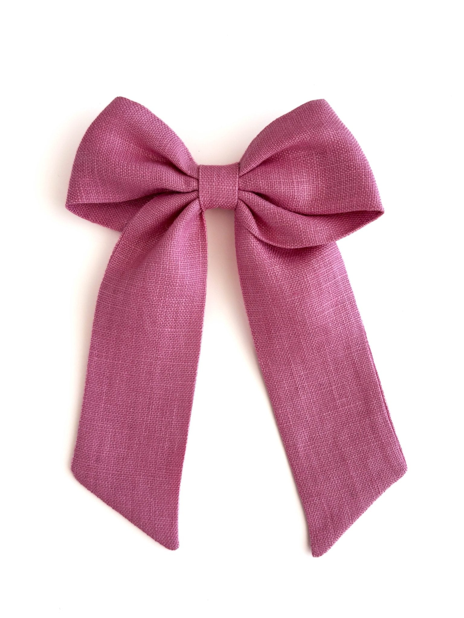 Laço Bela Linho Rosa Chic - Yoyo Bow Club