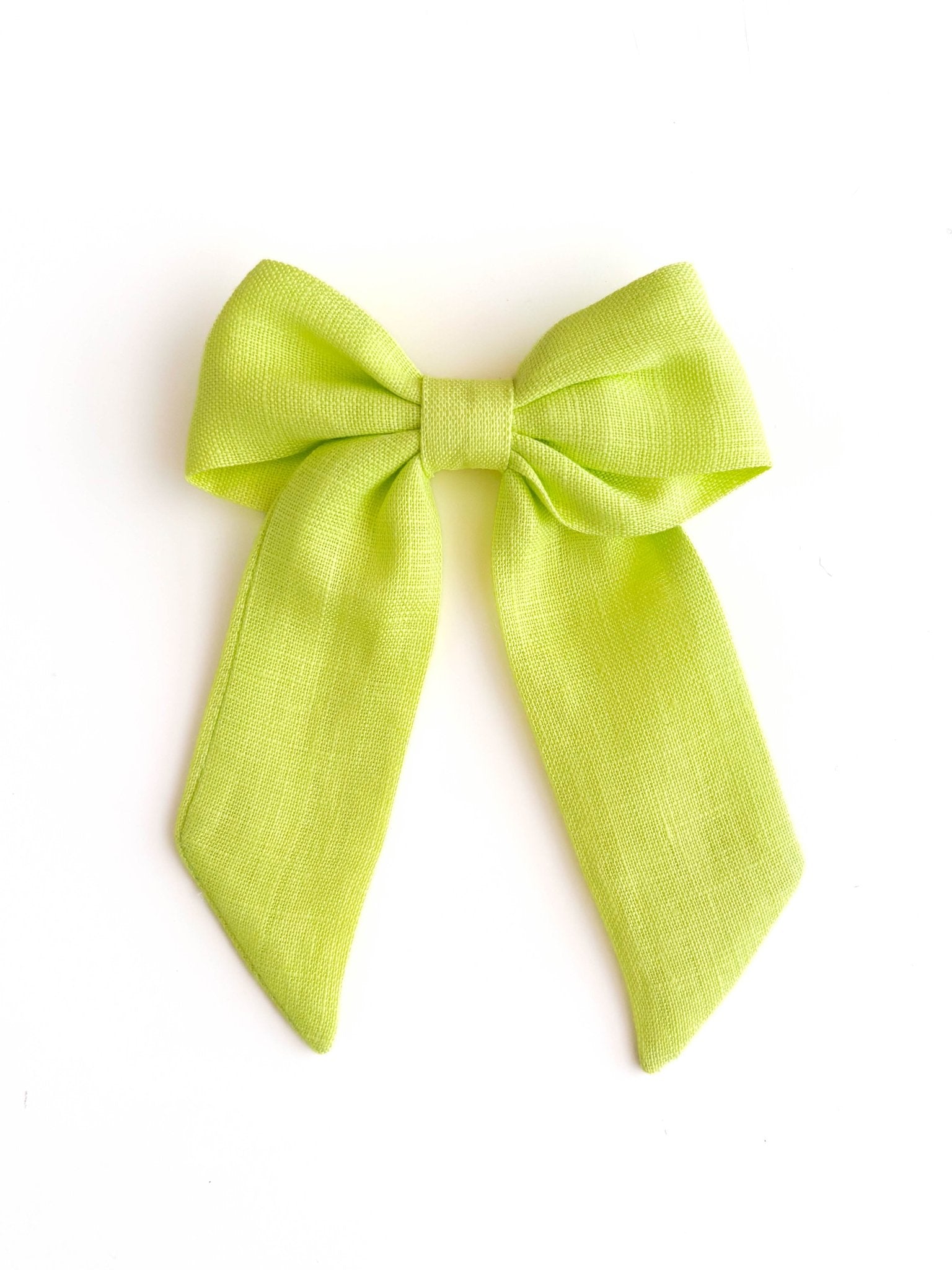 Laço Bela Linho Verde Limonada | Unidade - Yoyo Bow Club