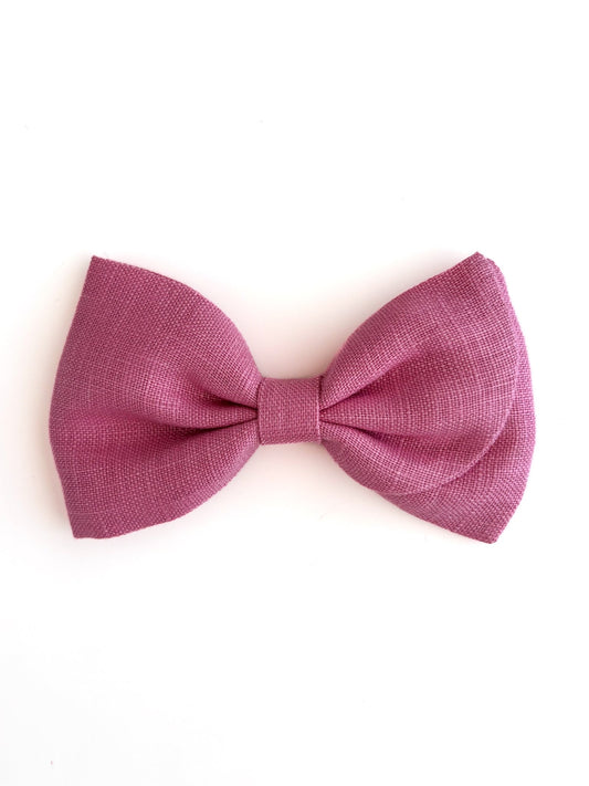 Laço Malu Linho Rosa Chic | Unidade - Yoyo Bow Club