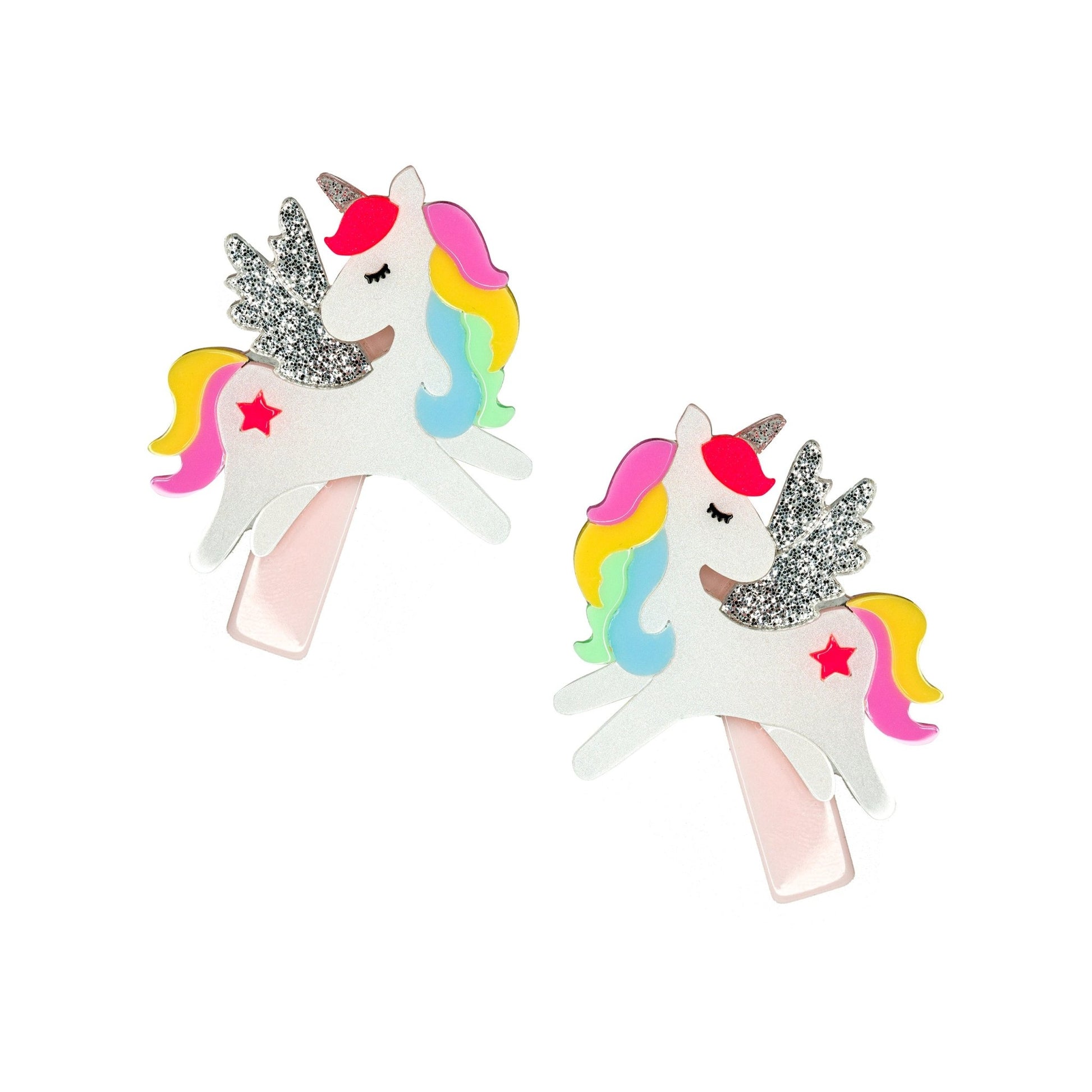 Dupla Hairclip Unicornio Pastel - Yoyo Bow Club