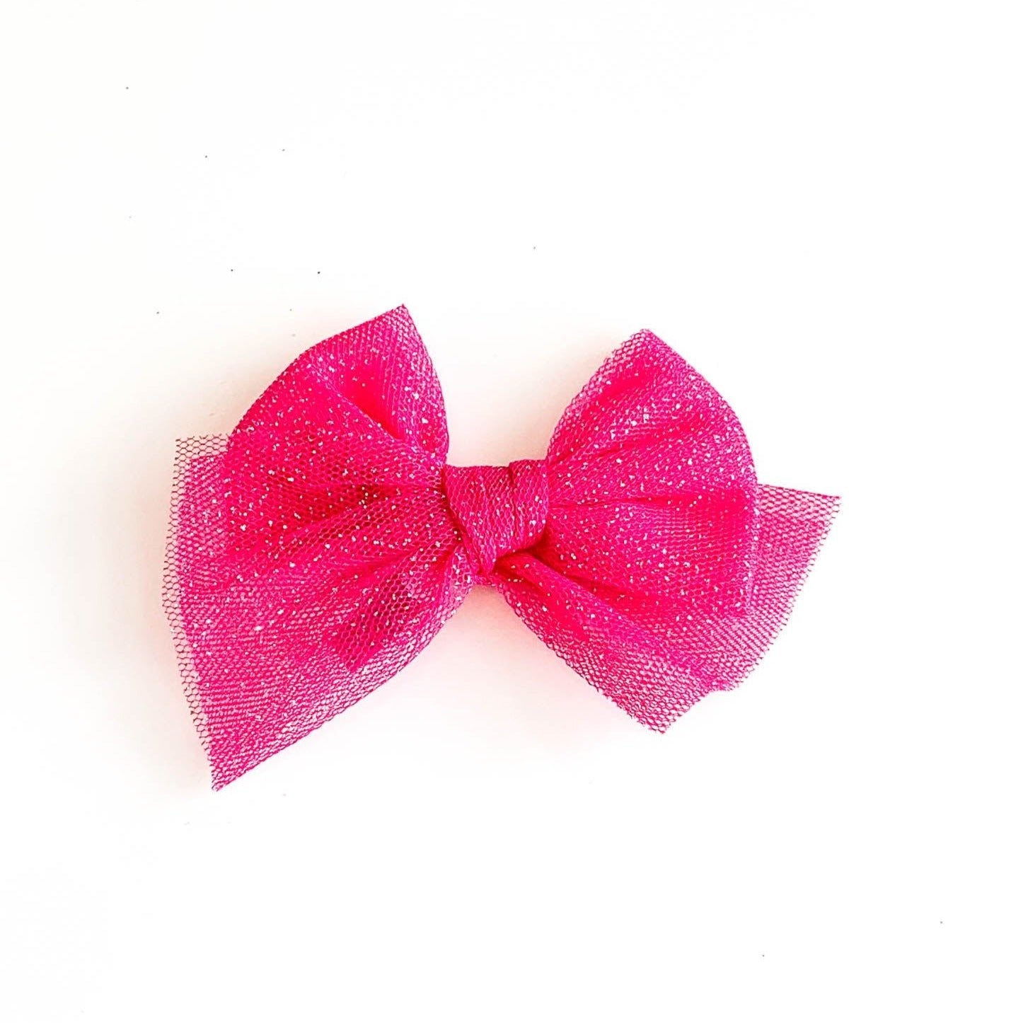 Laço Festa Tule Rosa Barbie | Unidade - Yoyo Bow Club