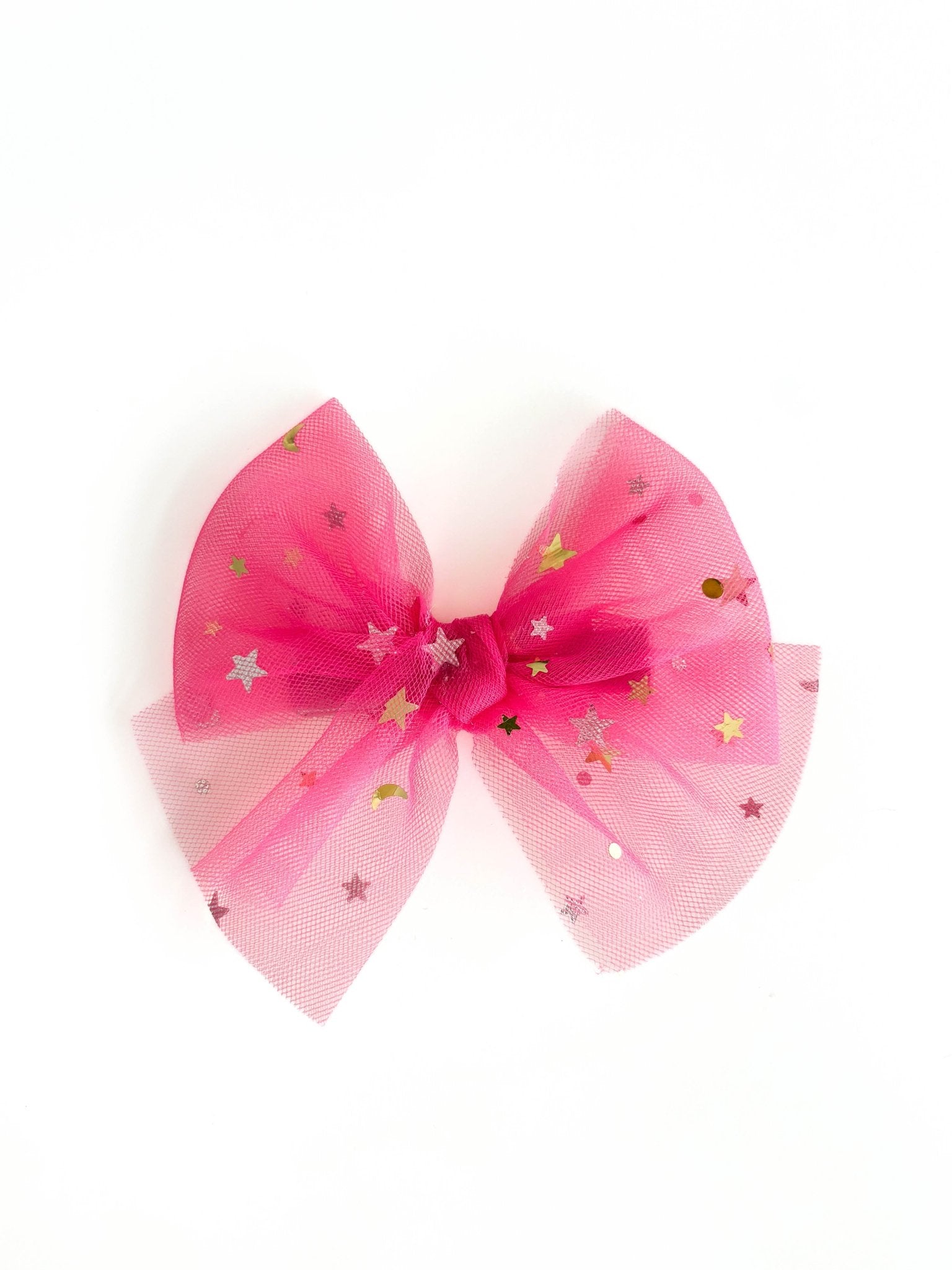 Laço Festa Tule Estrela | Unidade - Yoyo Bow Club