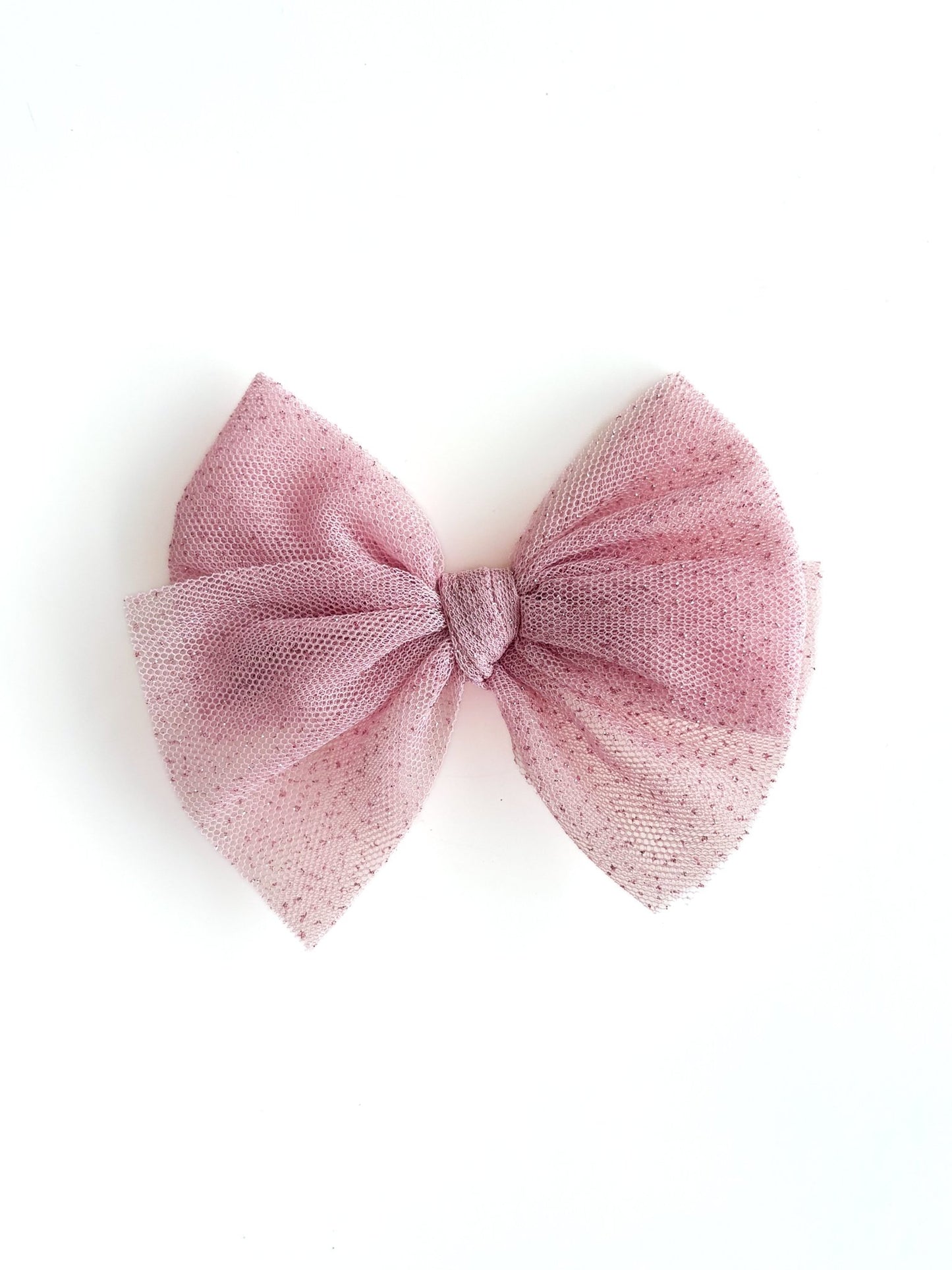 Laço Festa Tule Rosa Fantasia | Unidade - Yoyo Bow Club