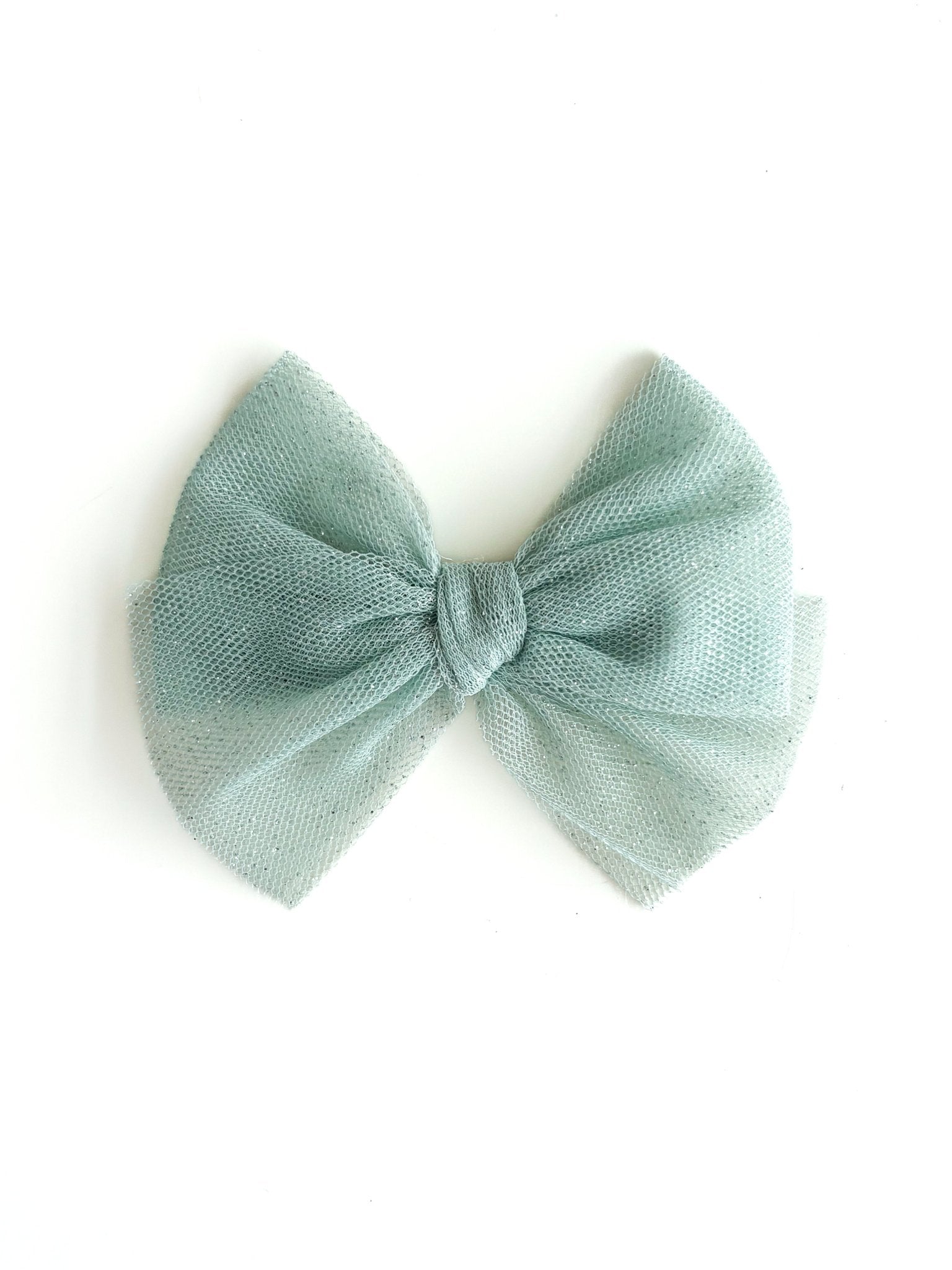 Laço Festa Tule Verde Menta | Unidade - Yoyo Bow Club