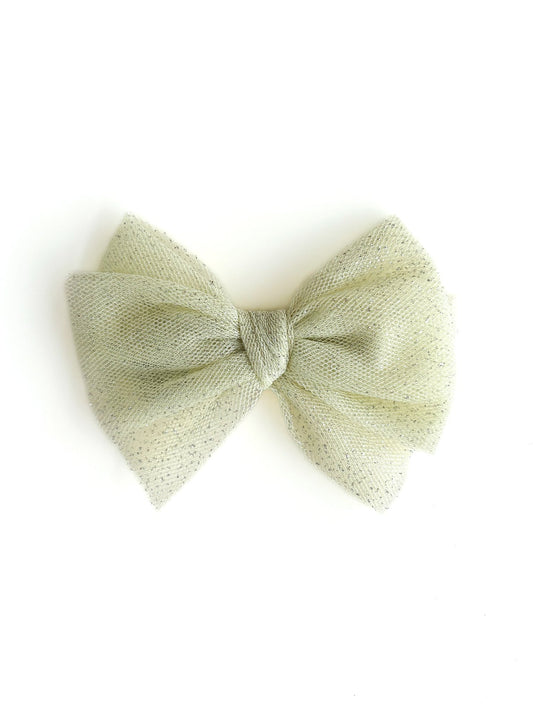 Laço Festa Tule Amarelo Lima | Unidade - Yoyo Bow Club